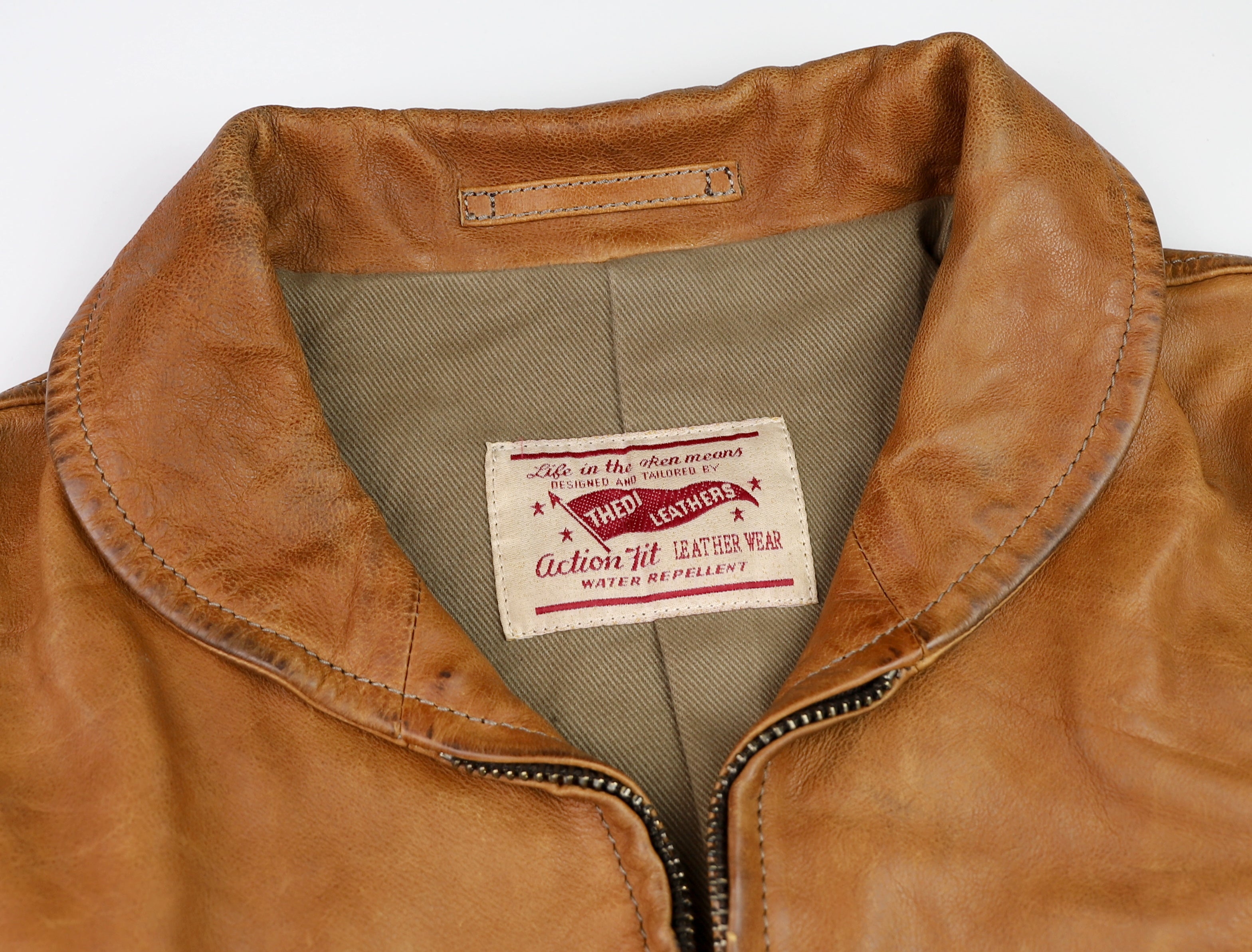 Thedi Markos Zip-Up Shawl Collar Jacket, size XL, Cuoio Buffalo