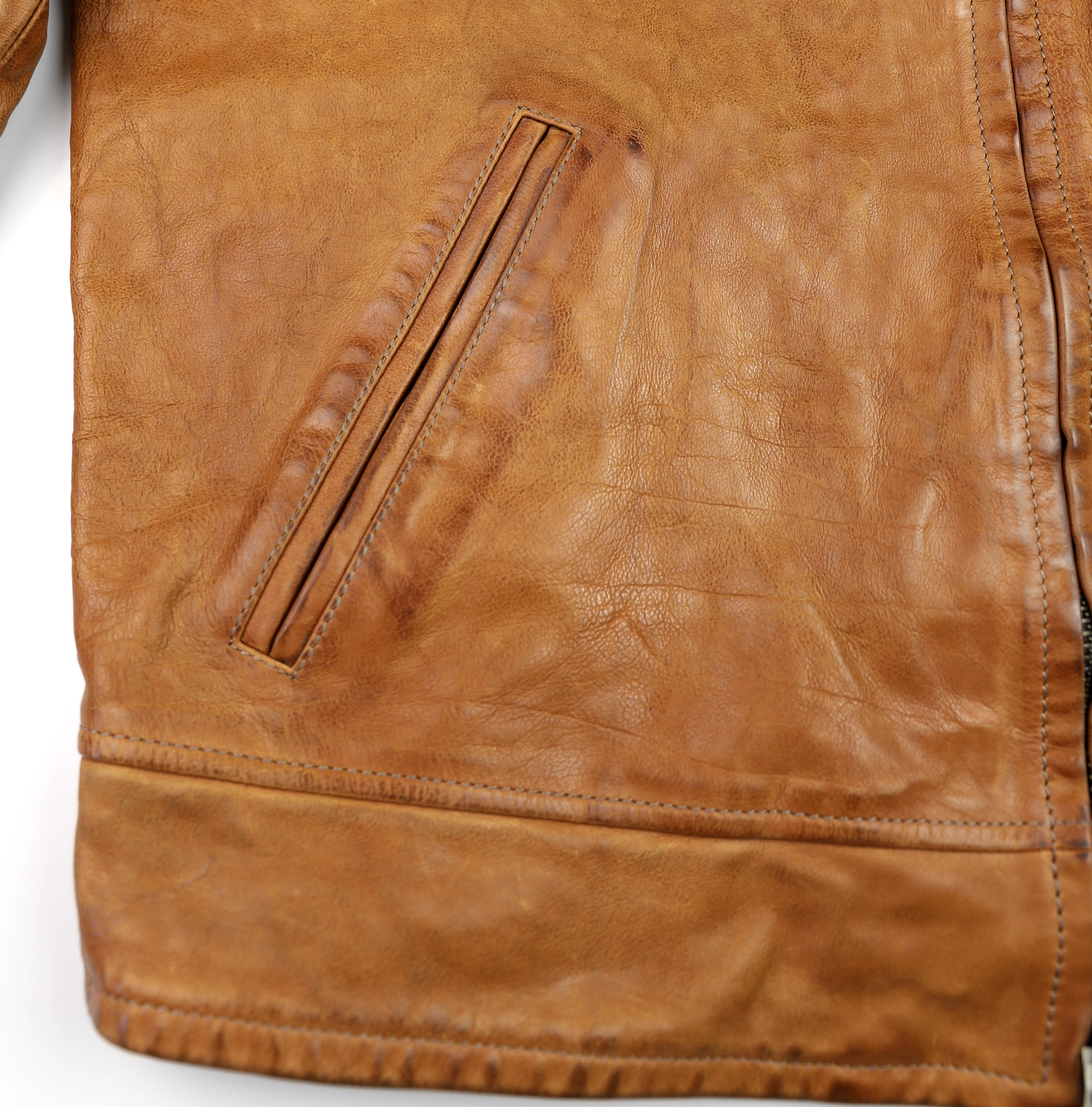 Thedi Markos Zip-Up Shawl Collar Jacket, size XL, Cuoio Buffalo