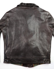Thedi Markos Zip-Up Shawl Collar Jacket, size XL, Dark Brown Horsehide
