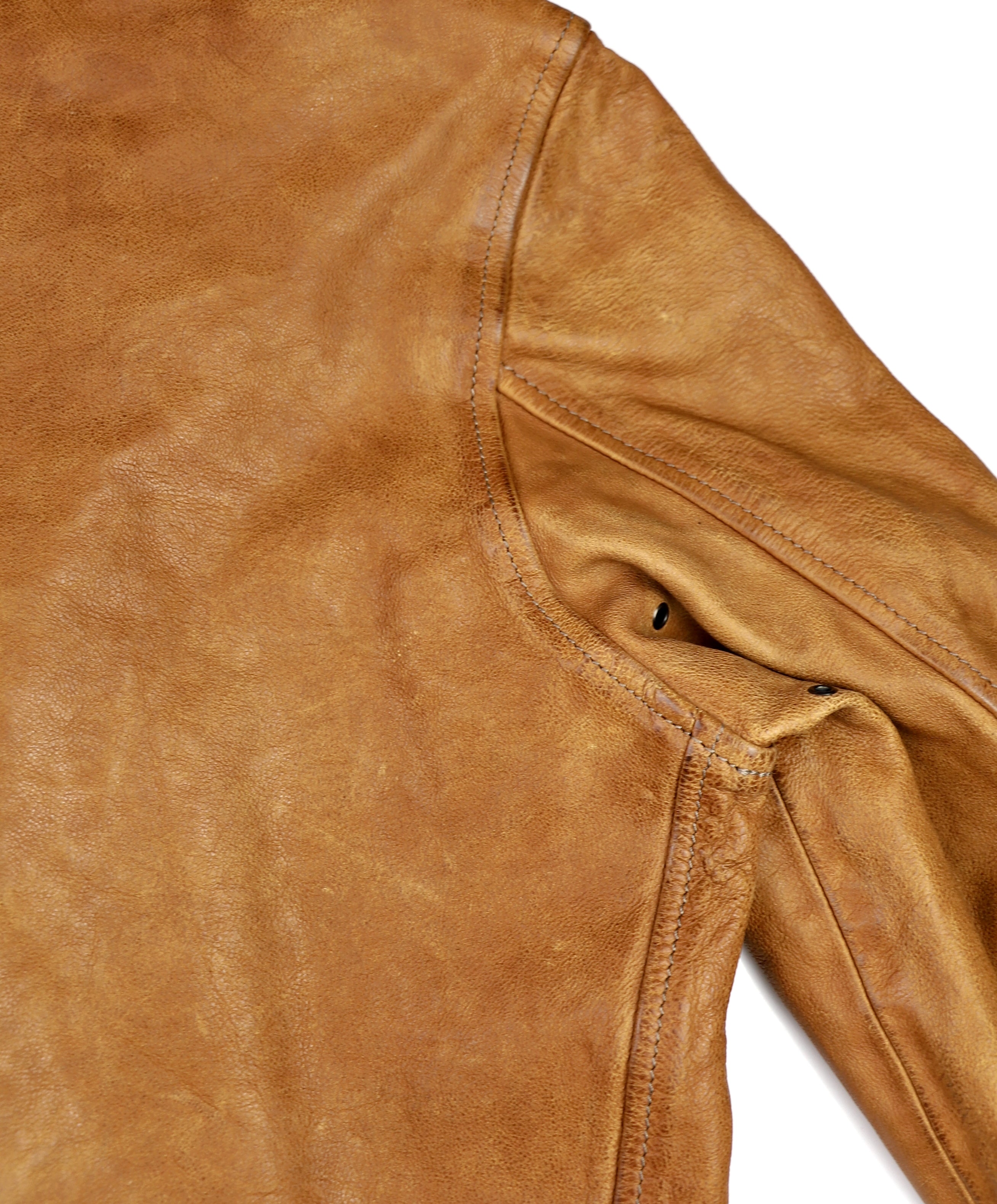 Thedi Markos Zip-Up Shawl Collar Jacket, size Large, Cuoio Buffalo