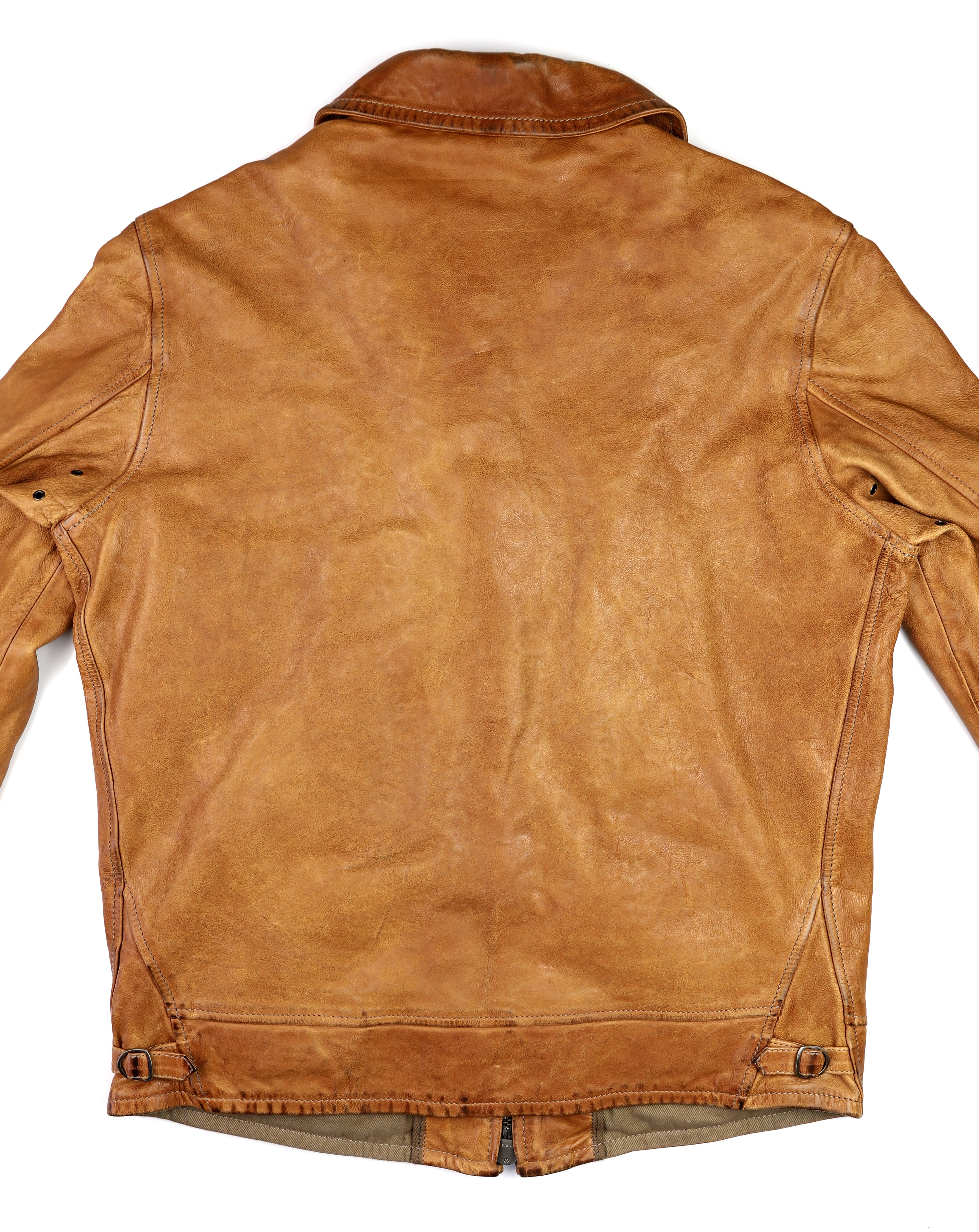 Thedi Markos Zip-Up Shawl Collar Jacket, size Large, Cuoio Buffalo