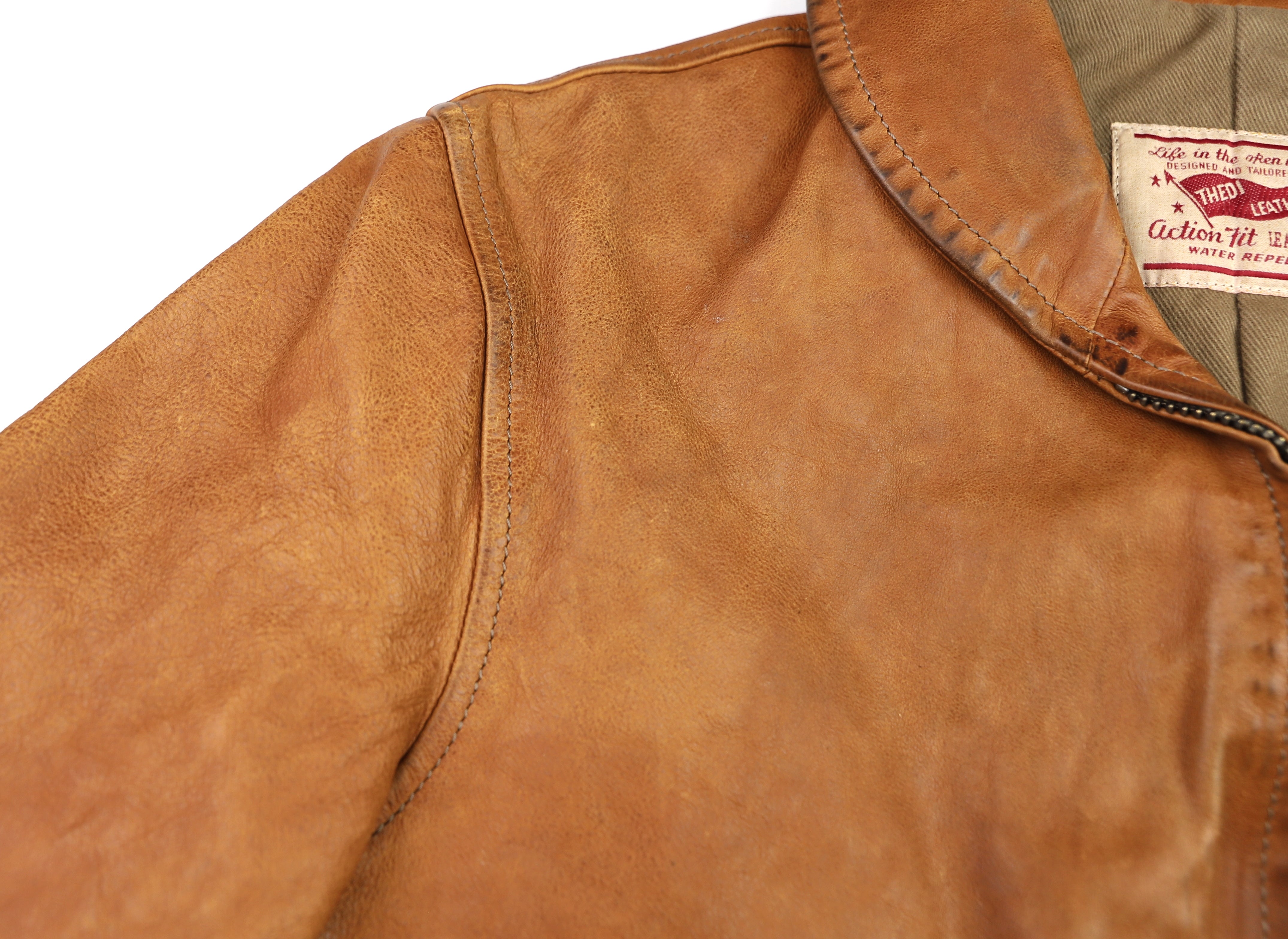 Thedi Markos Zip-Up Shawl Collar Jacket, size Large, Cuoio Buffalo