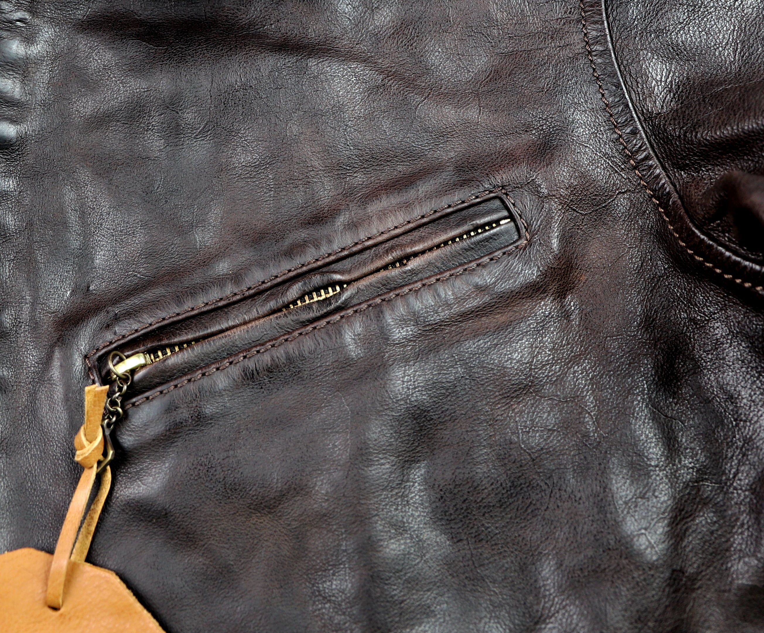 Thedi Memphis Half Belt, size XXL, Hand Dyed Cocoa Buffalo