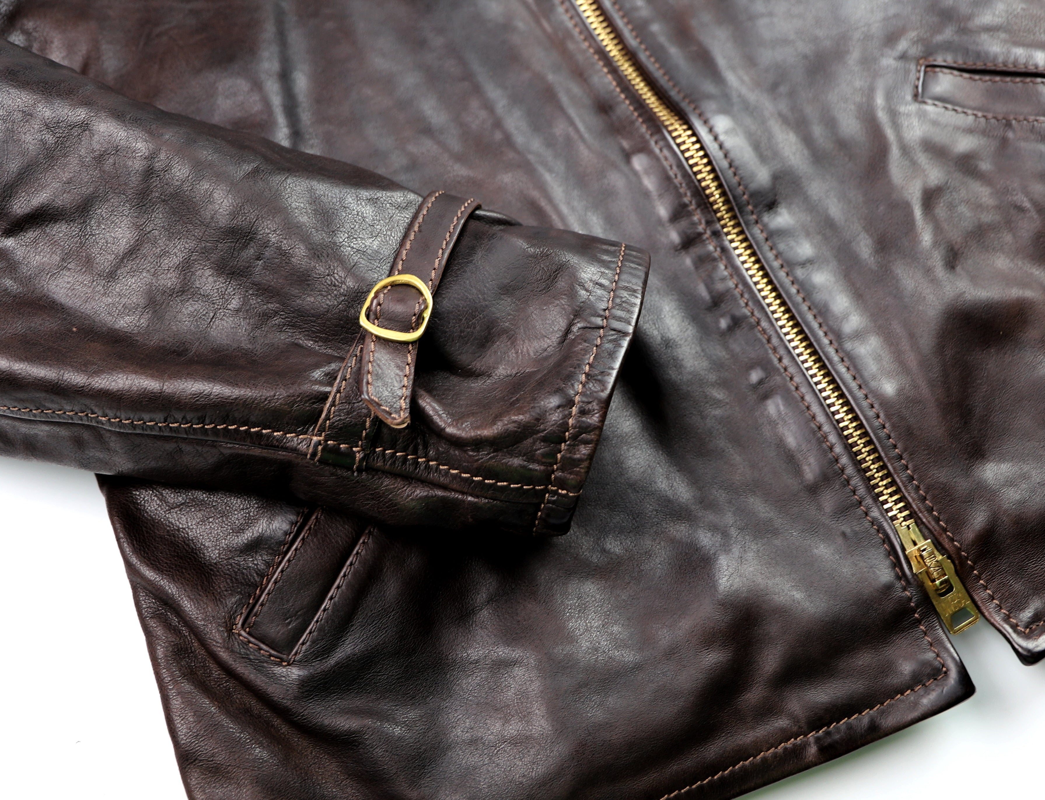 Thedi Memphis Half Belt, size XXL, Hand Dyed Cocoa Buffalo