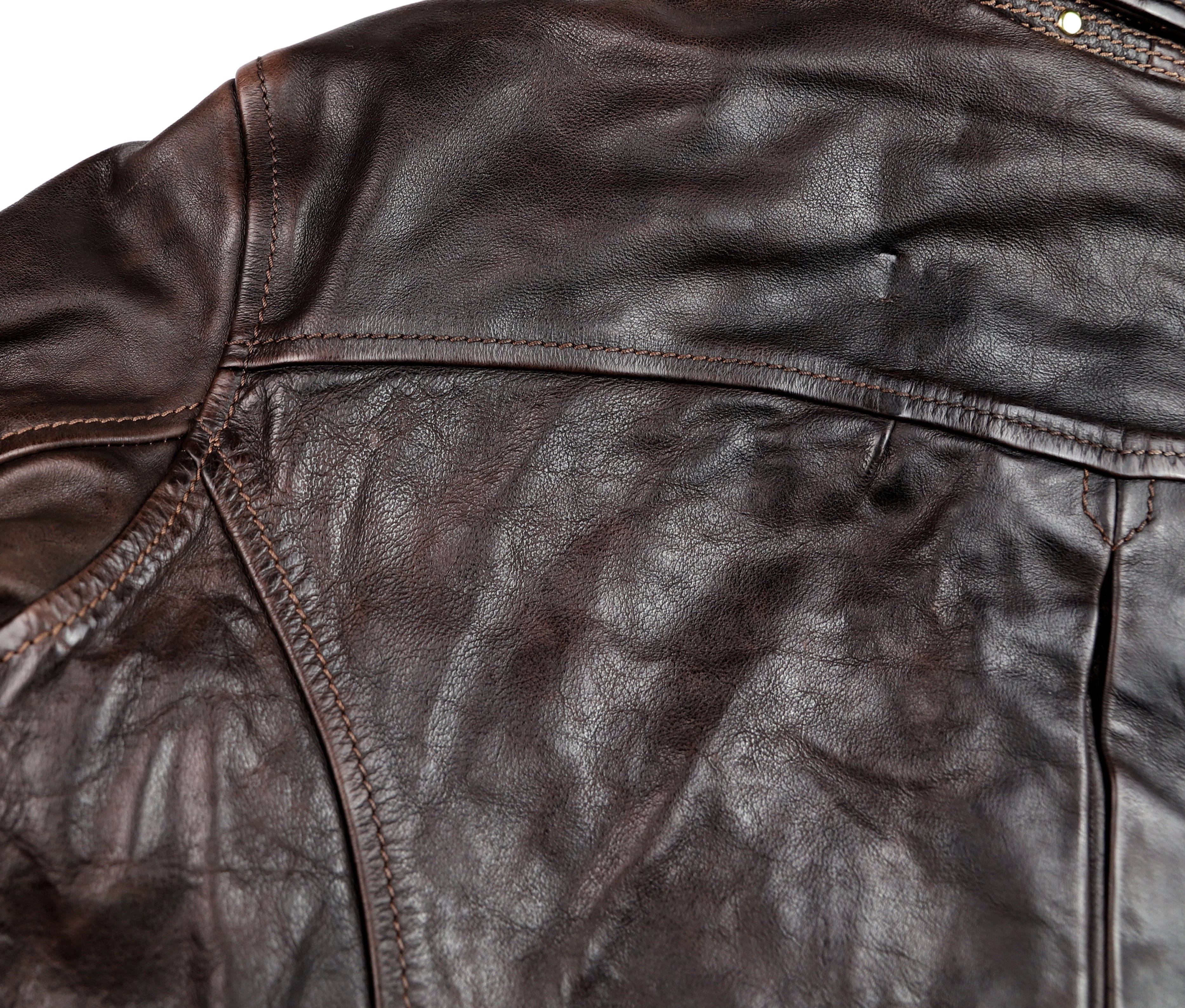 Thedi Memphis Half Belt, size XXL, Hand Dyed Cocoa Buffalo