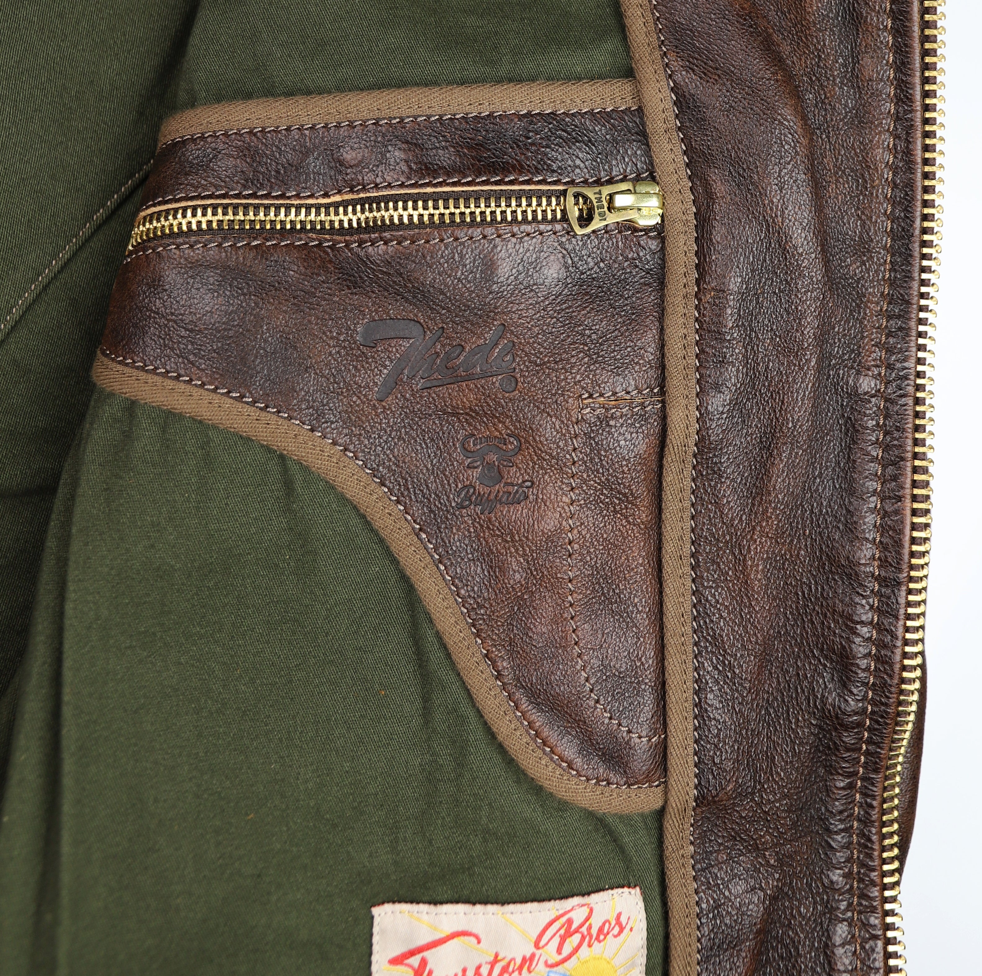 Thedi Memphis Half Belt, size XXL, Hand Dyed Cocoa Buffalo