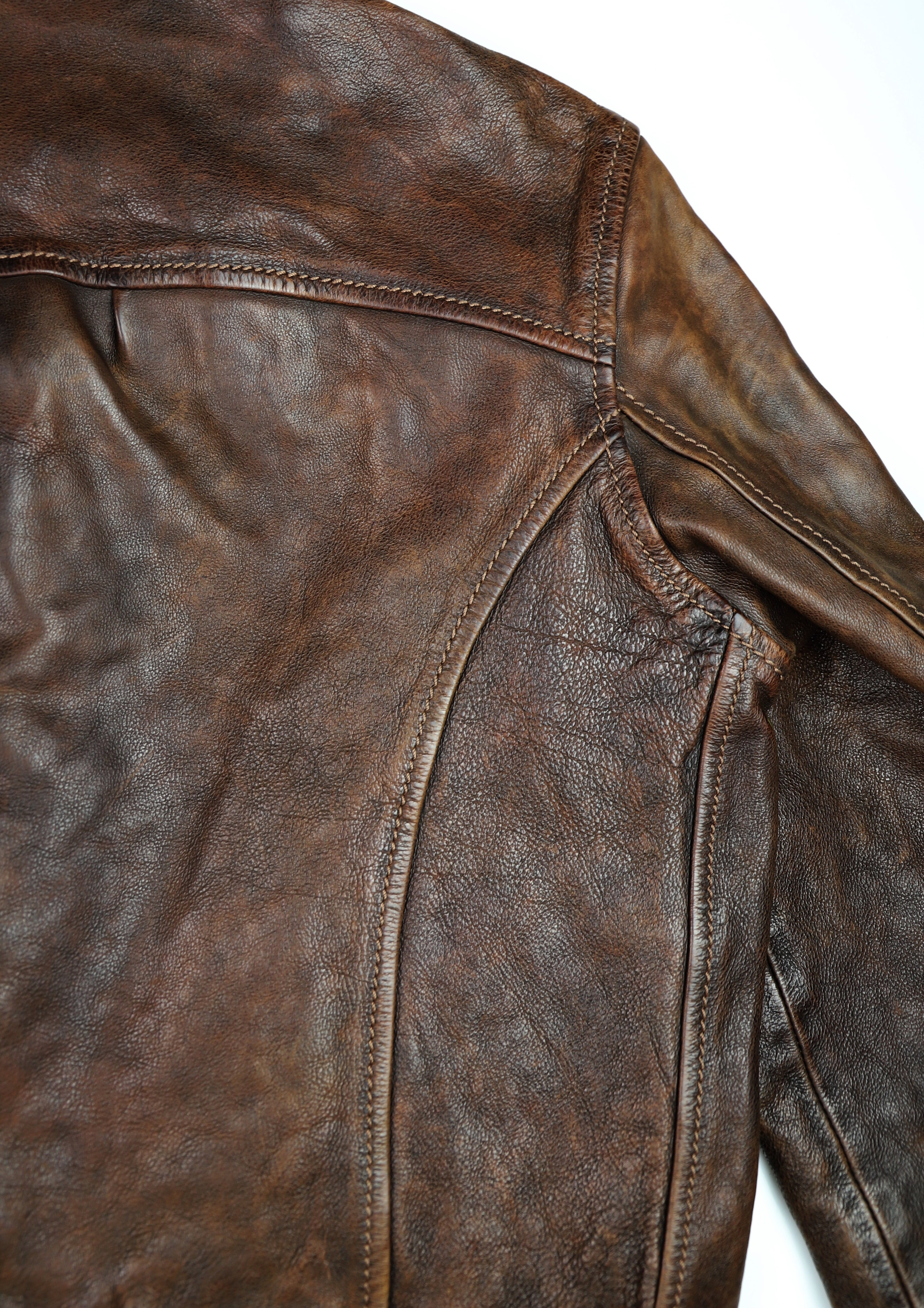 Thedi Memphis Half Belt, size XXL, Hand Dyed Cocoa Buffalo