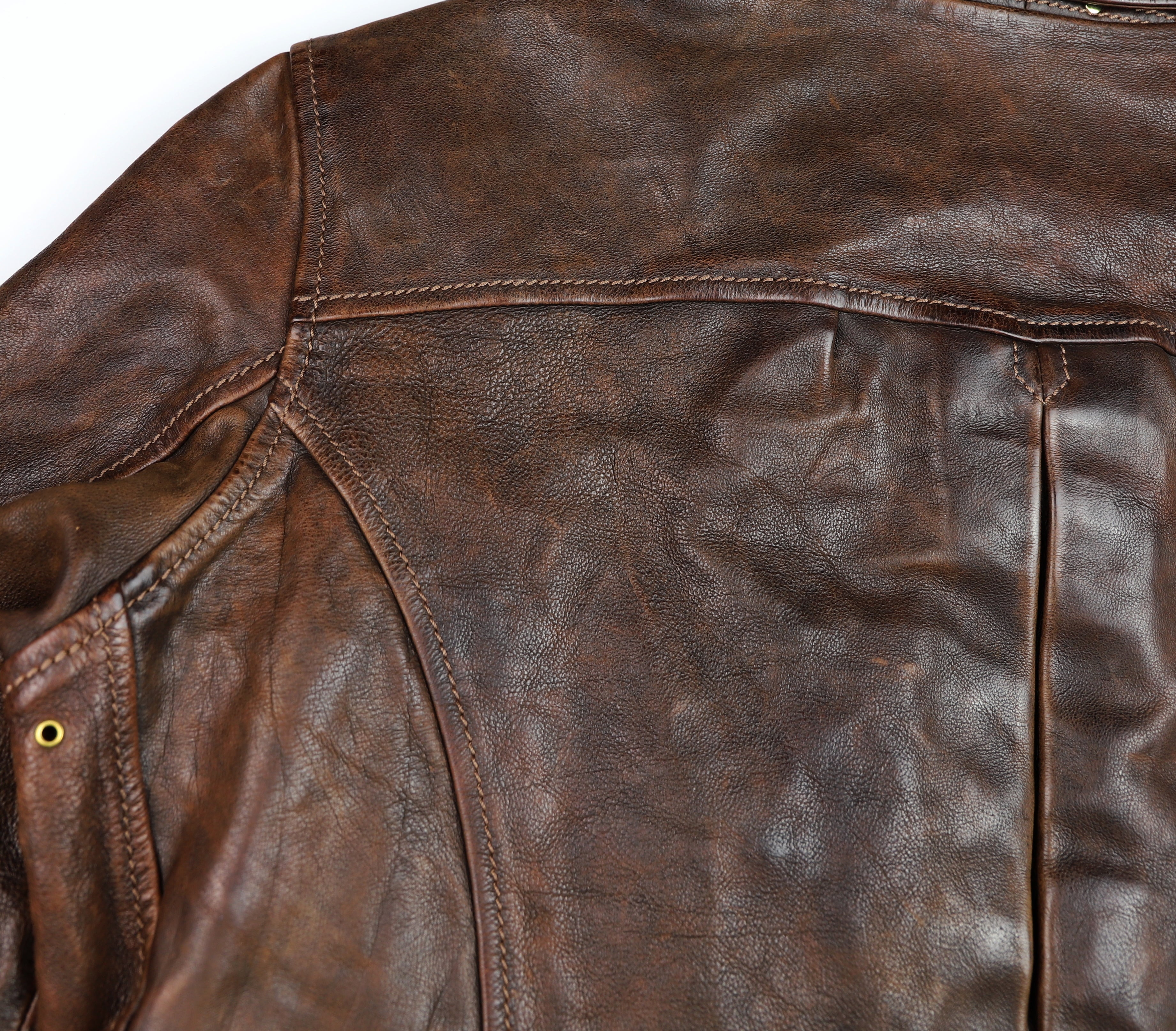 Thedi Memphis Half Belt, size XXL, Hand Dyed Cocoa Buffalo