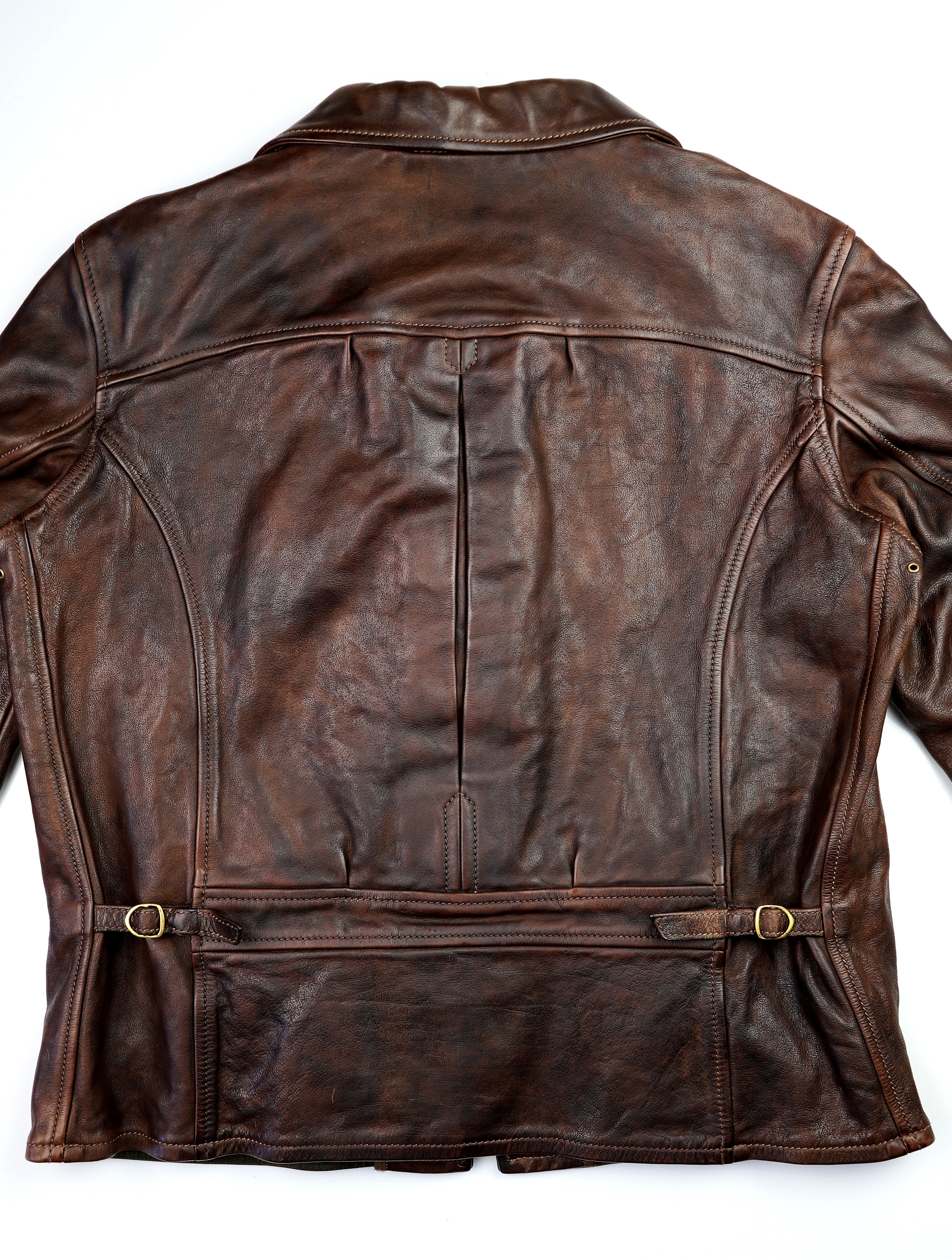 Thedi Memphis Half Belt, size 3XL, Hand Dyed Cocoa Buffalo