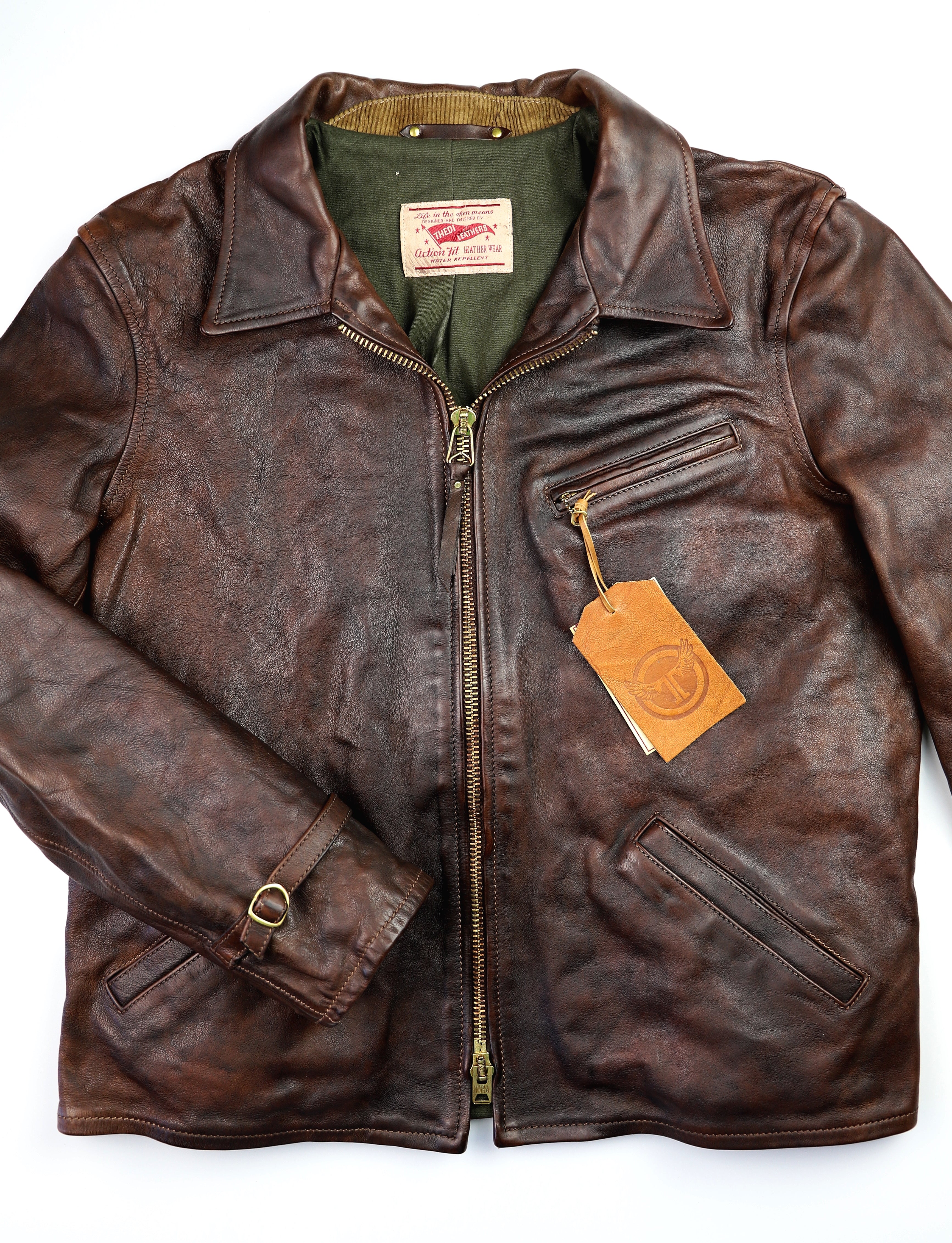 Thedi Memphis Half Belt, size 3XL, Hand Dyed Cocoa Buffalo