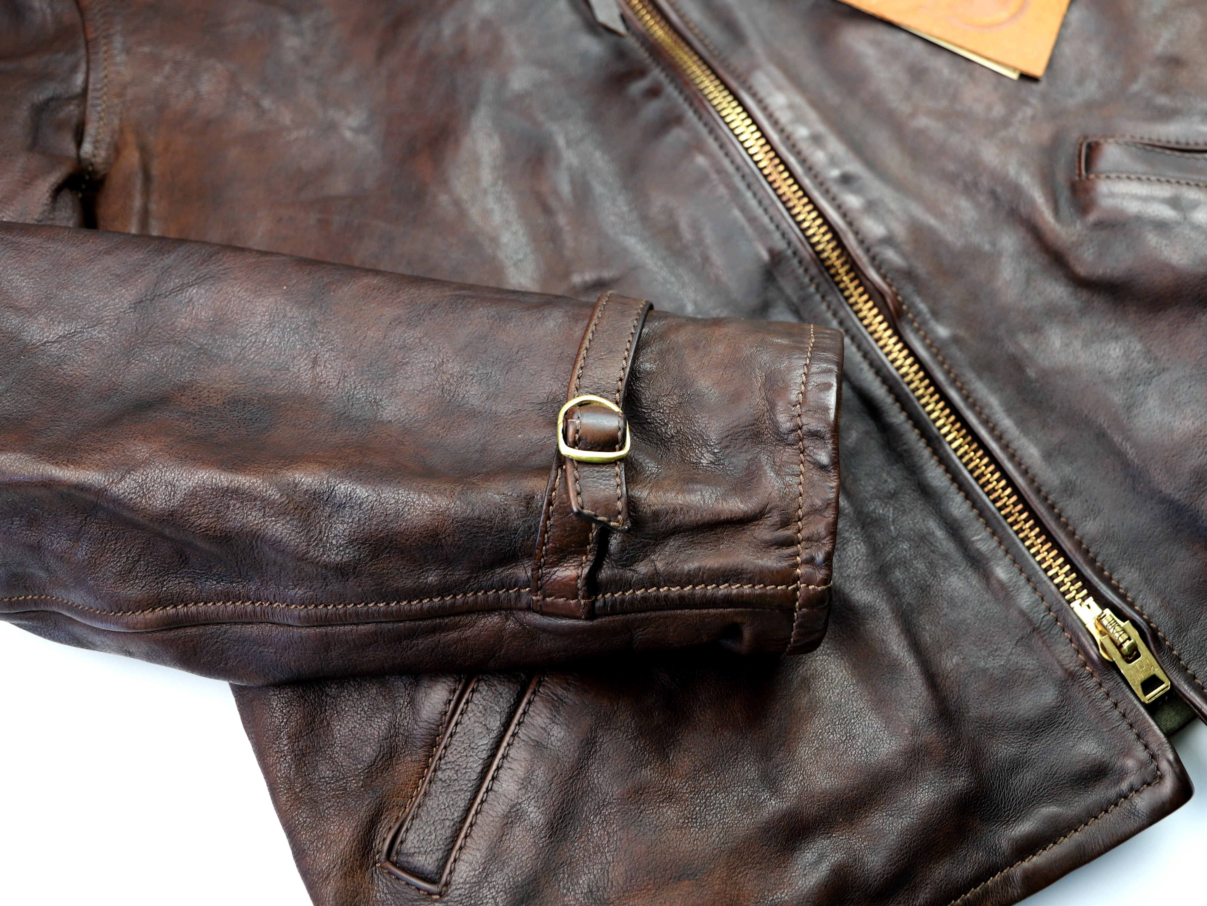 Thedi Memphis Half Belt, size 3XL, Hand Dyed Cocoa Buffalo