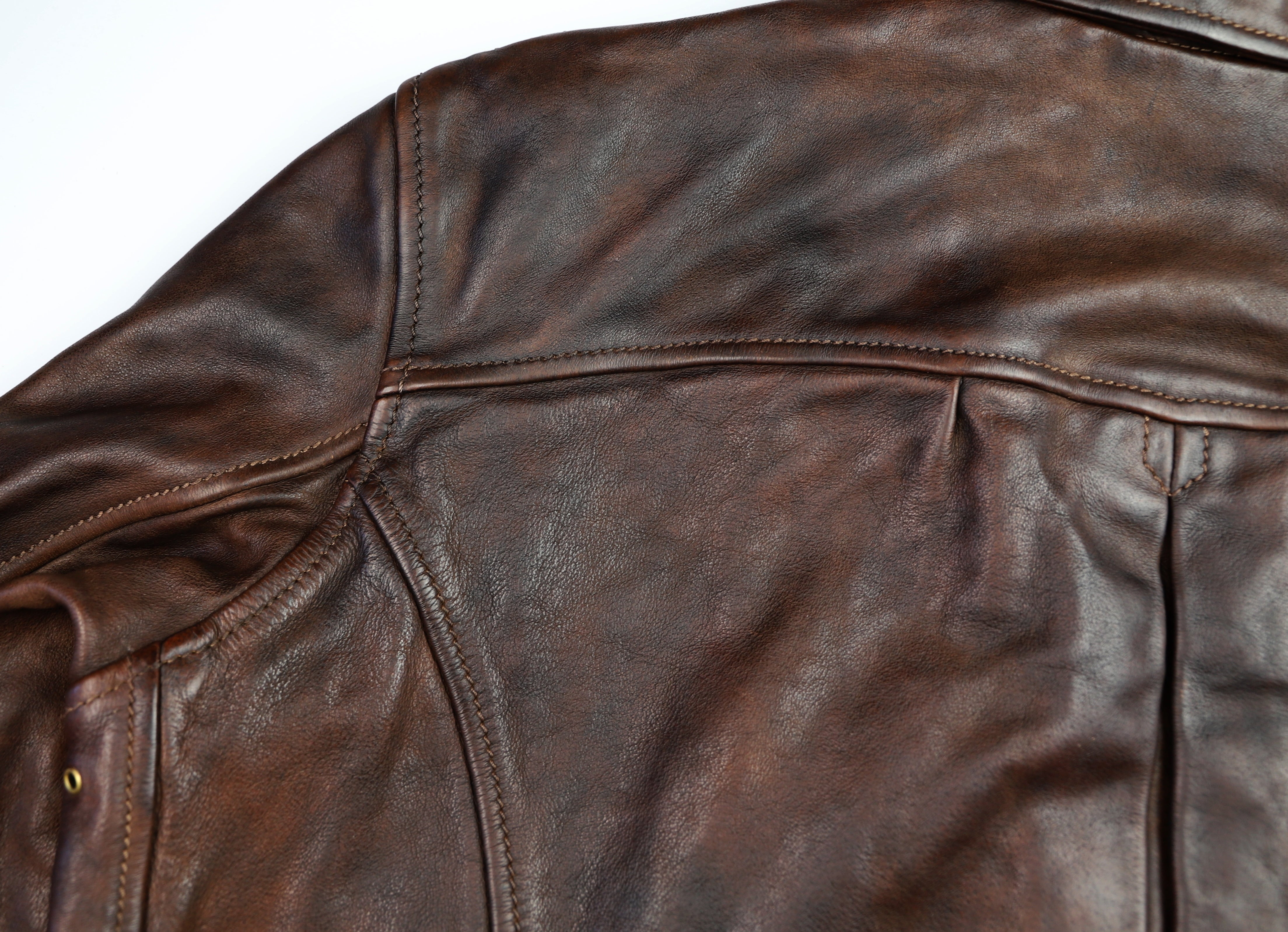 Thedi Memphis Half Belt, size 3XL, Hand Dyed Cocoa Buffalo