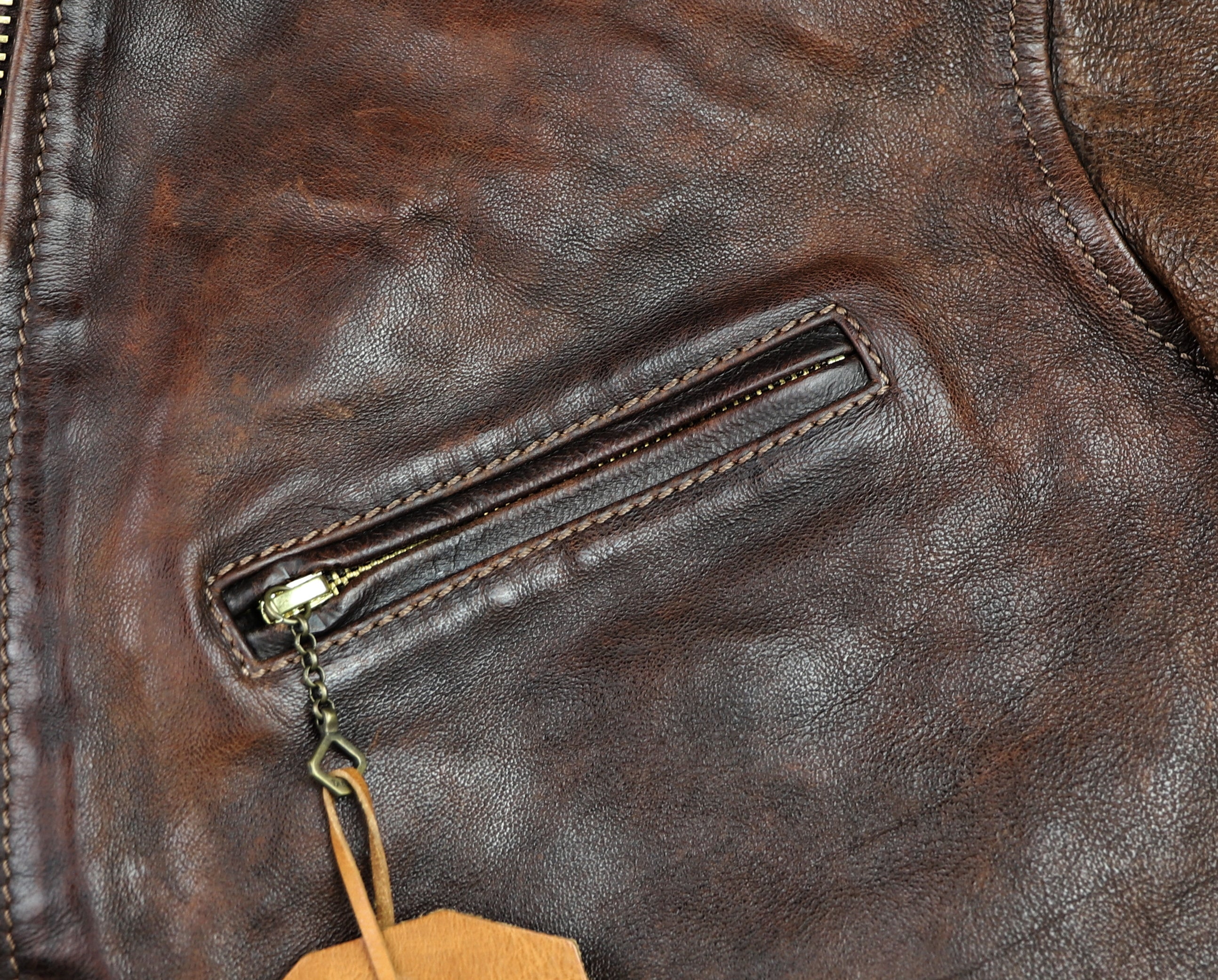 Thedi Memphis Half Belt, size 4XL, Hand Dyed Cocoa Buffalo