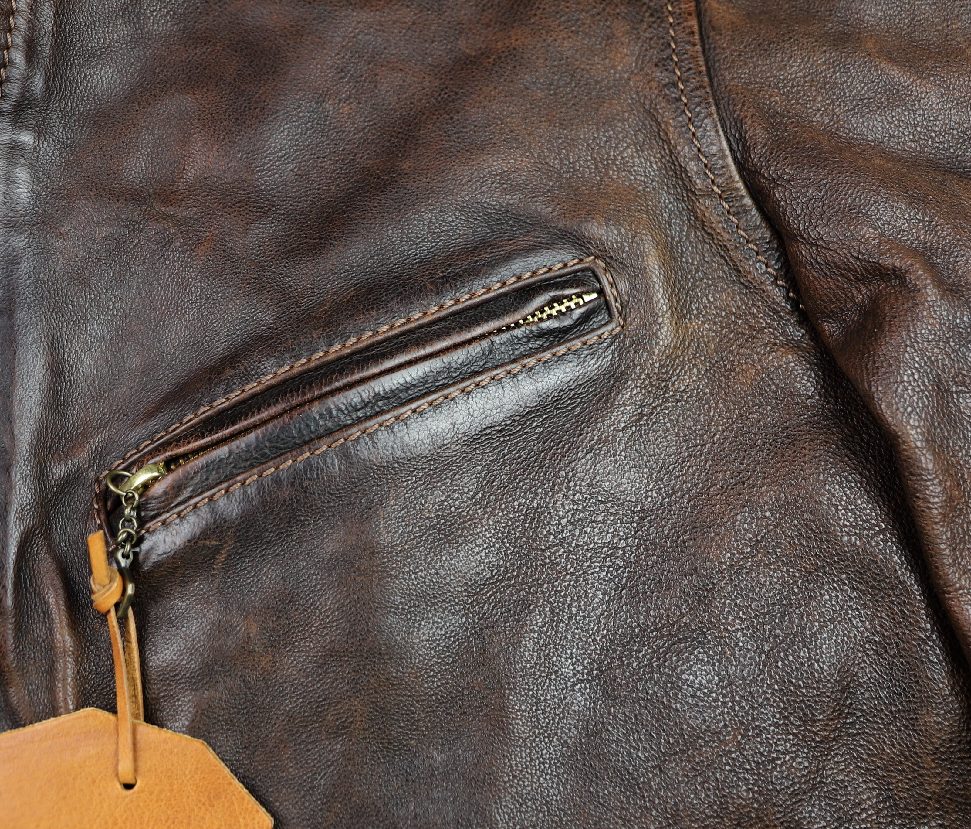 Thedi Memphis Half Belt, size Large, Hand Dyed Cocoa Buffalo