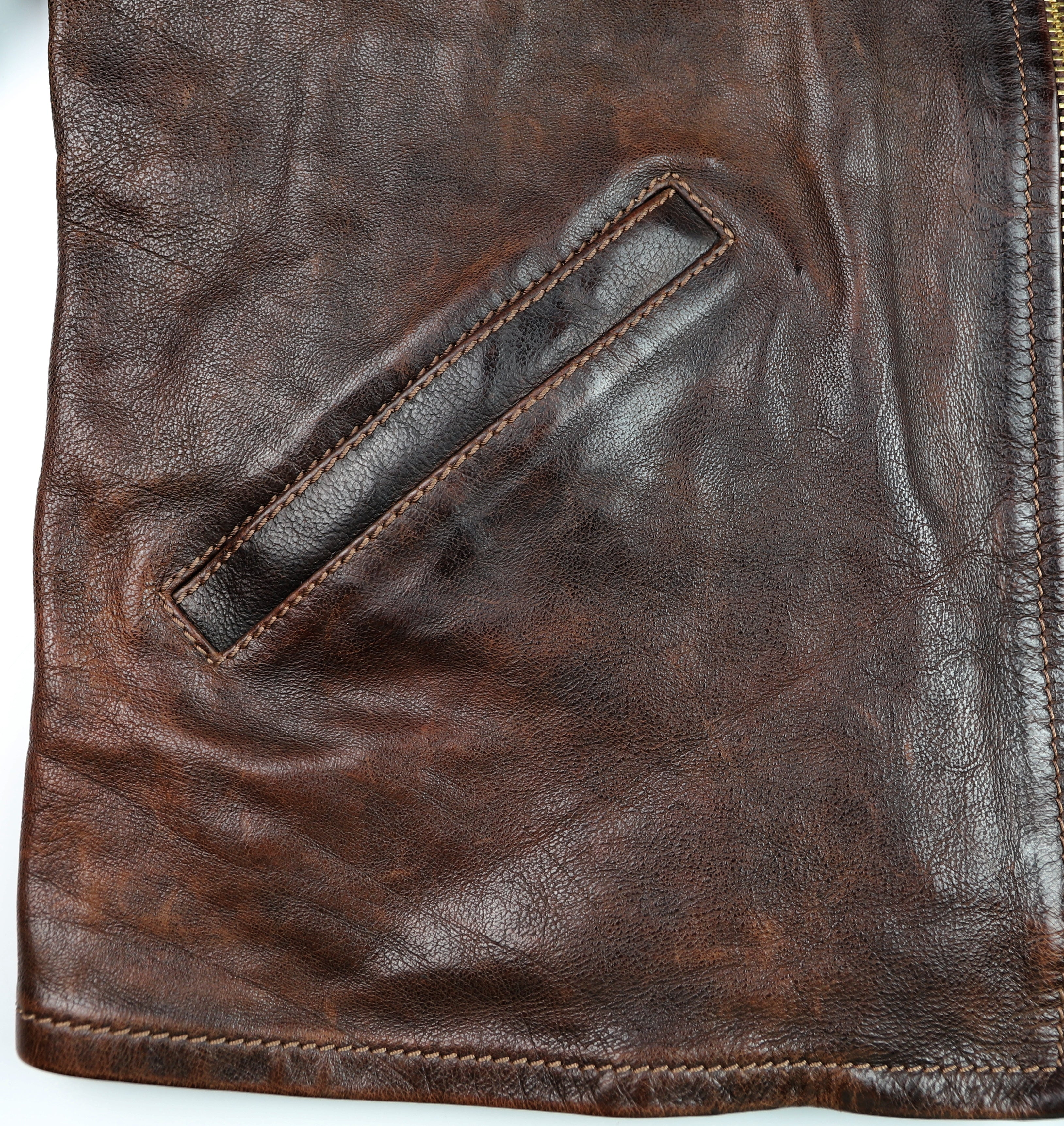 Thedi Memphis Half Belt, size Large, Hand Dyed Cocoa Buffalo