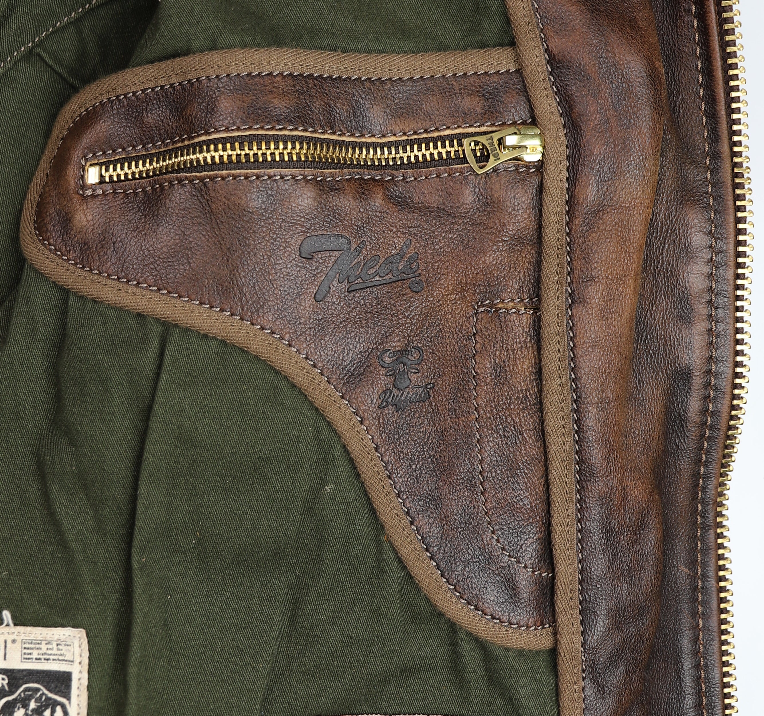 Thedi Memphis Half Belt, size Large, Hand Dyed Cocoa Buffalo