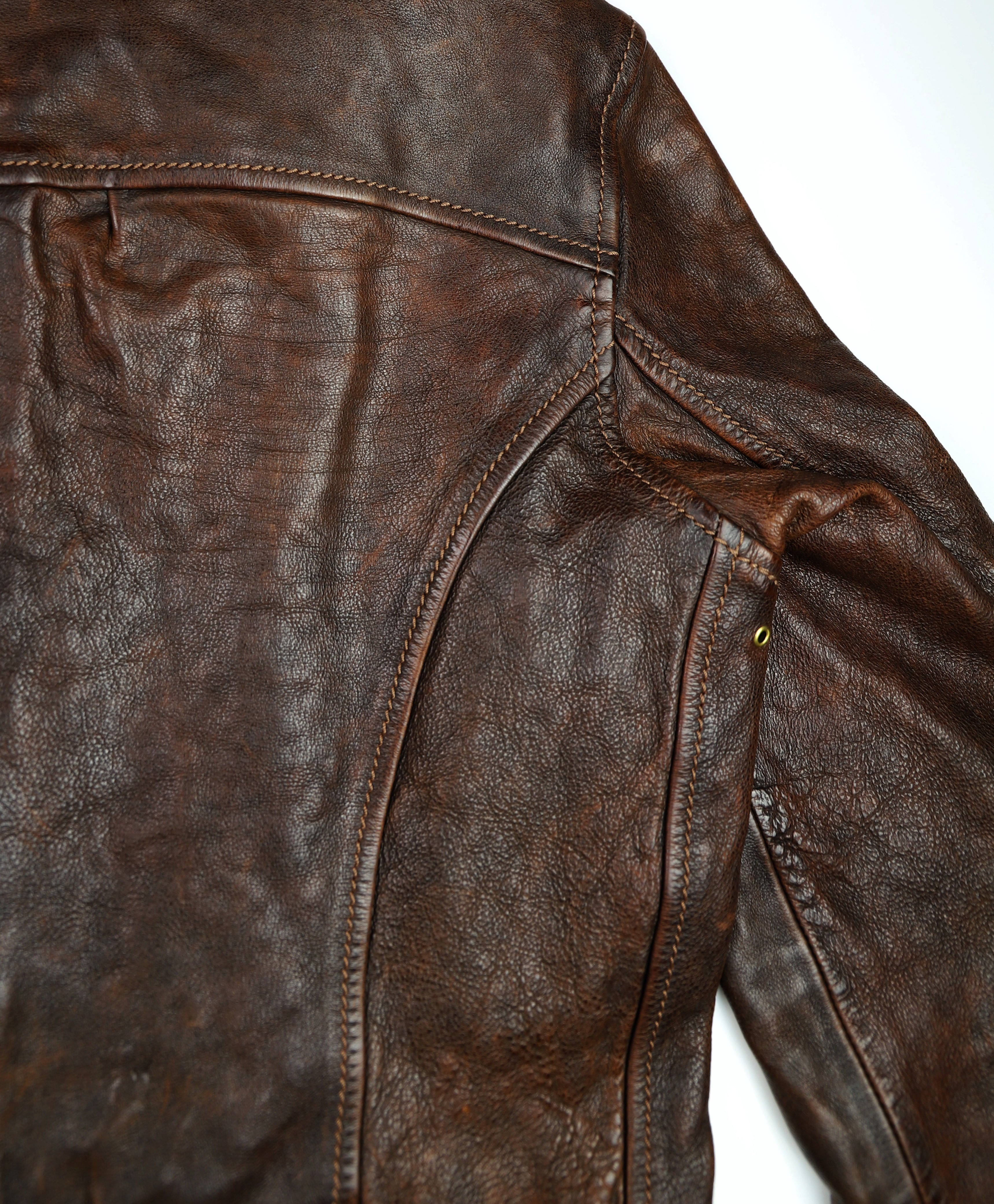 Thedi Memphis Half Belt, size Large, Hand Dyed Cocoa Buffalo