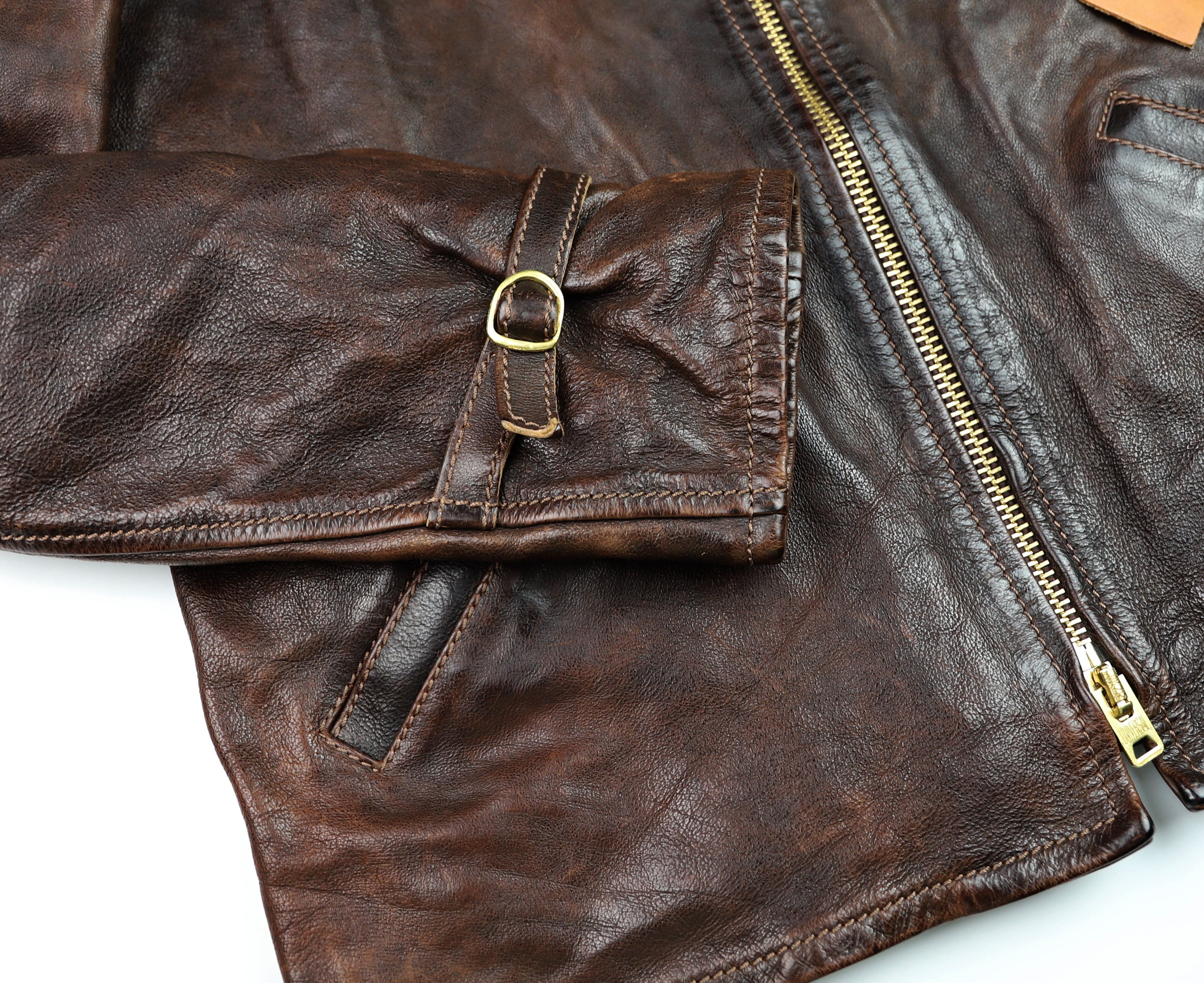 Thedi Memphis Half Belt, size Large, Hand Dyed Cocoa Buffalo