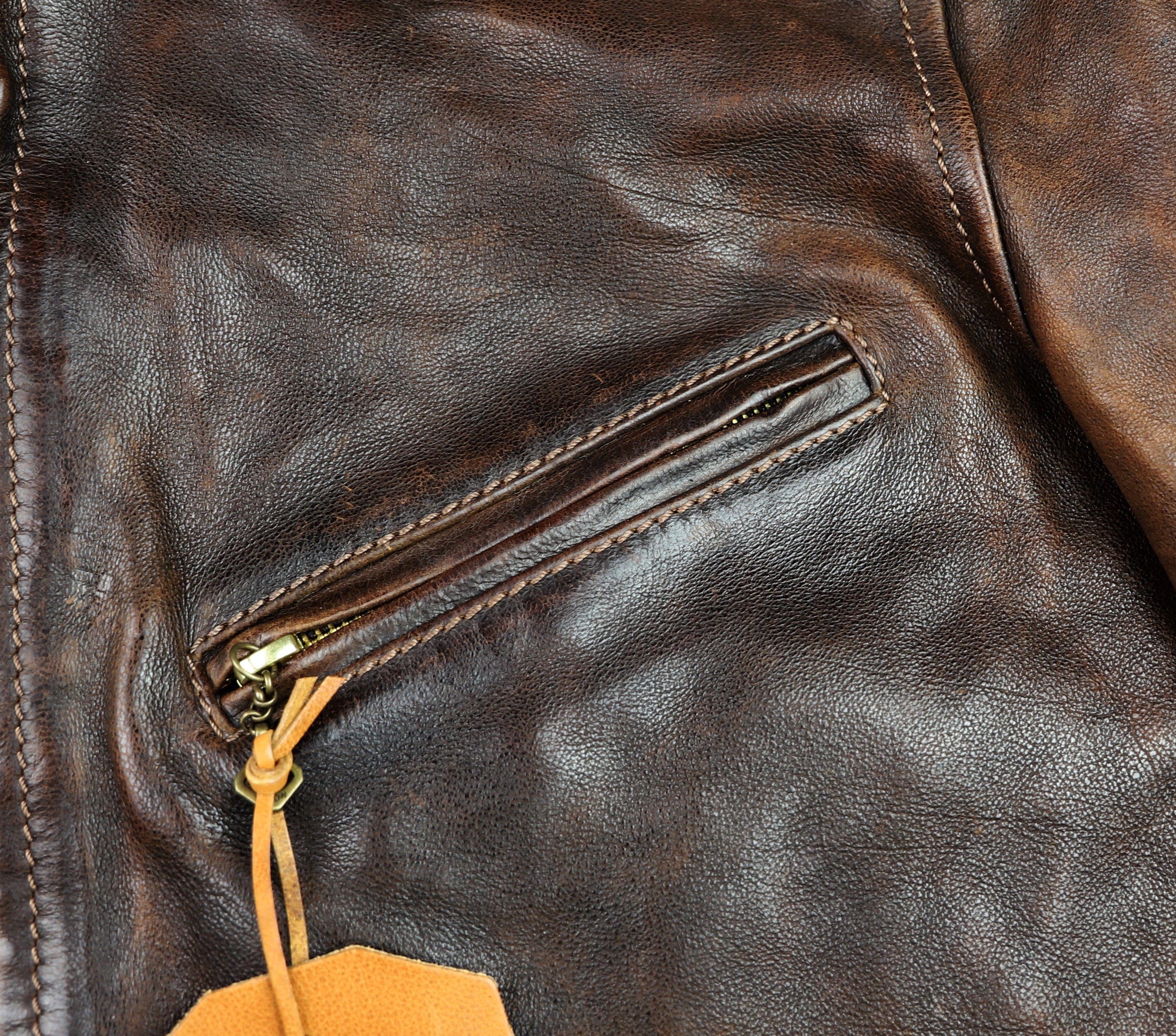 Thedi Memphis Half Belt, size Large, Hand Dyed Cocoa Buffalo