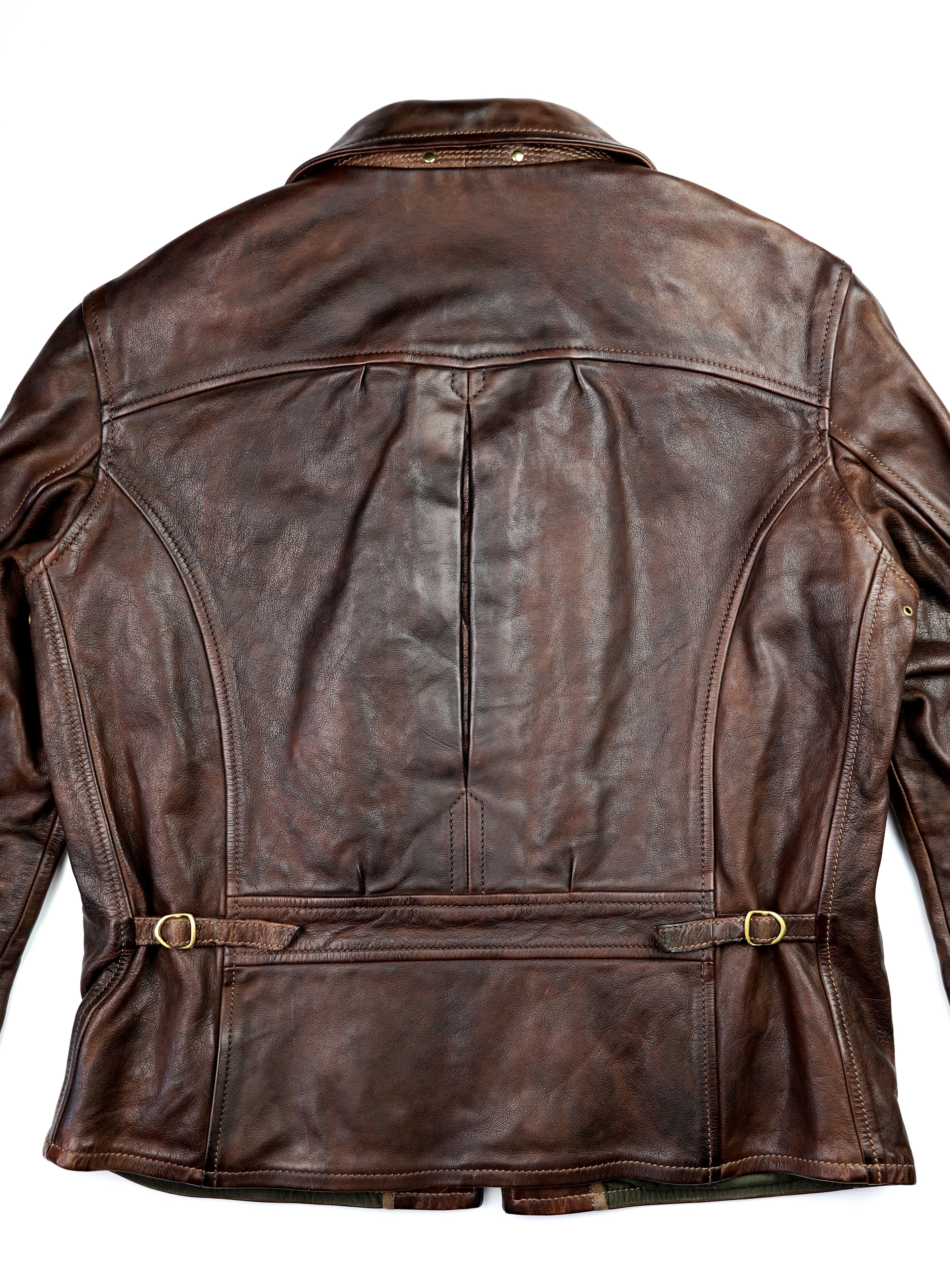 Thedi Memphis Half Belt, size Large, Hand Dyed Cocoa Buffalo