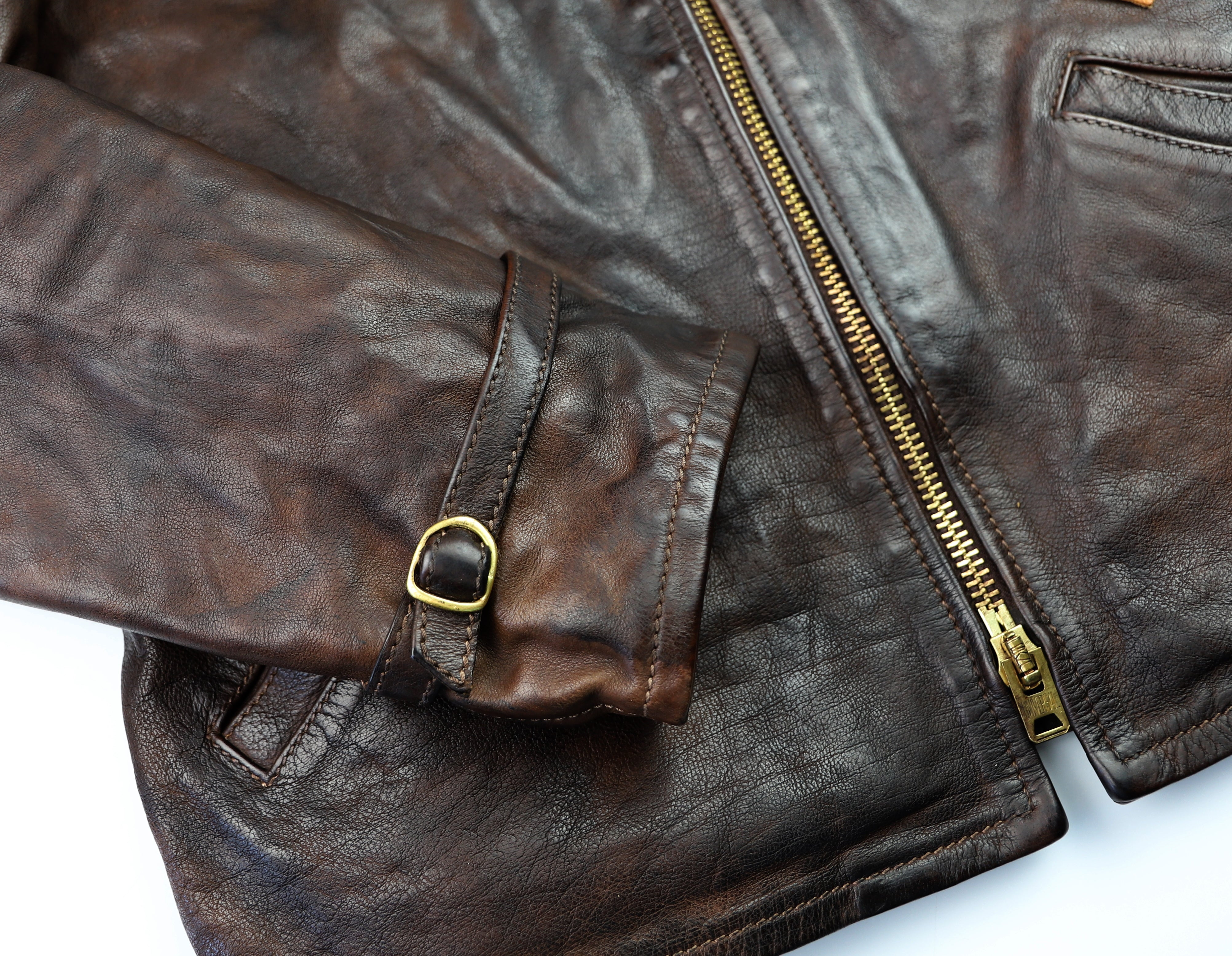 Thedi Memphis Half Belt, size Large, Hand Dyed Cocoa Buffalo