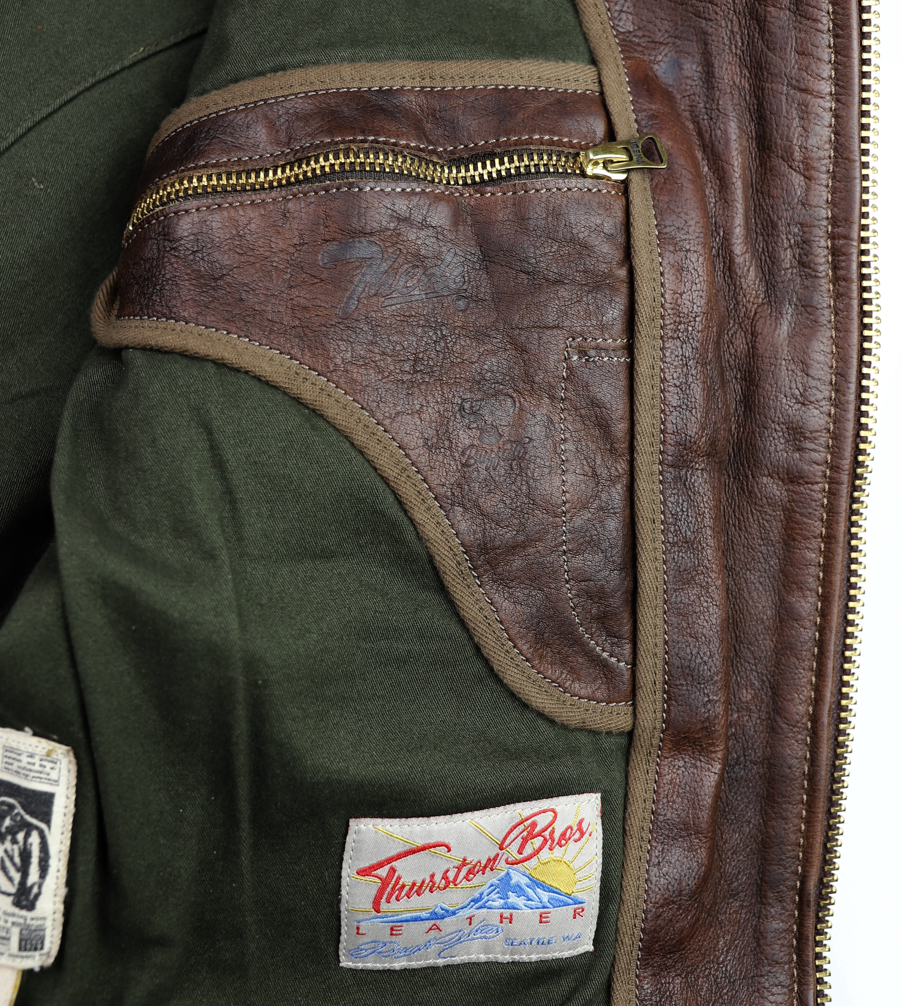 Thedi Memphis Half Belt, size Large, Hand Dyed Cocoa Buffalo