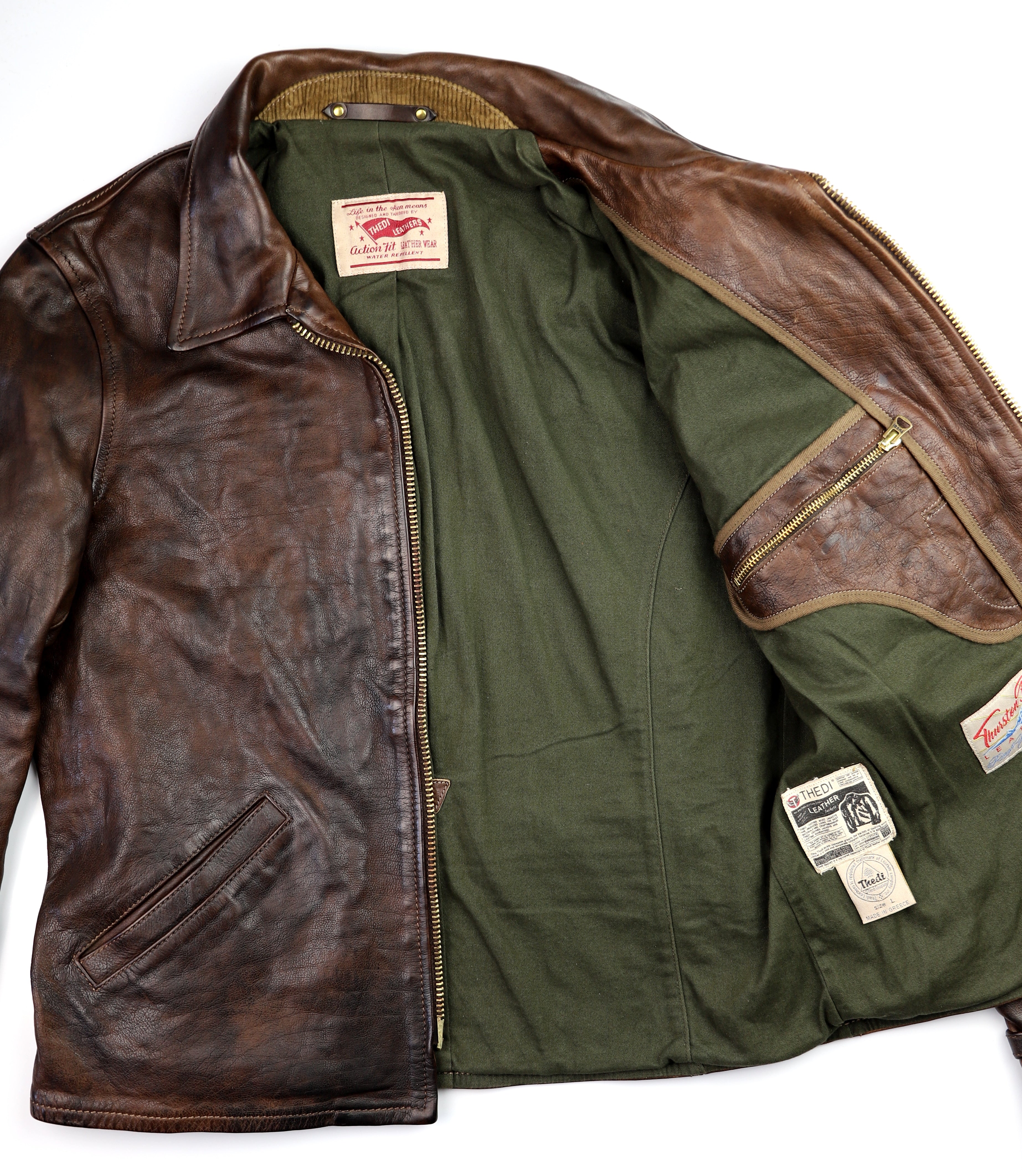 Thedi Memphis Half Belt, size Large, Hand Dyed Cocoa Buffalo