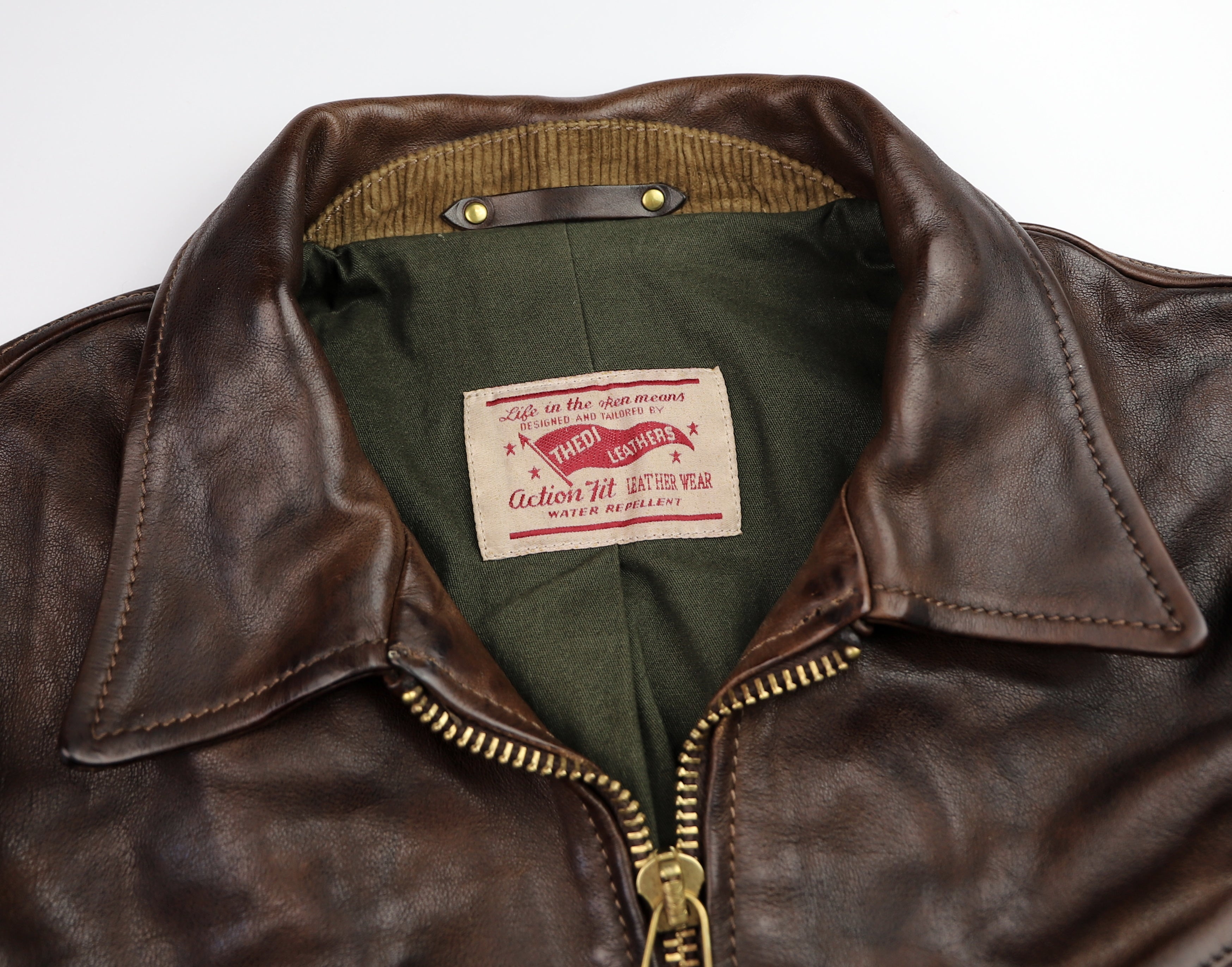 Thedi Memphis Half Belt, size Large, Hand Dyed Cocoa Buffalo