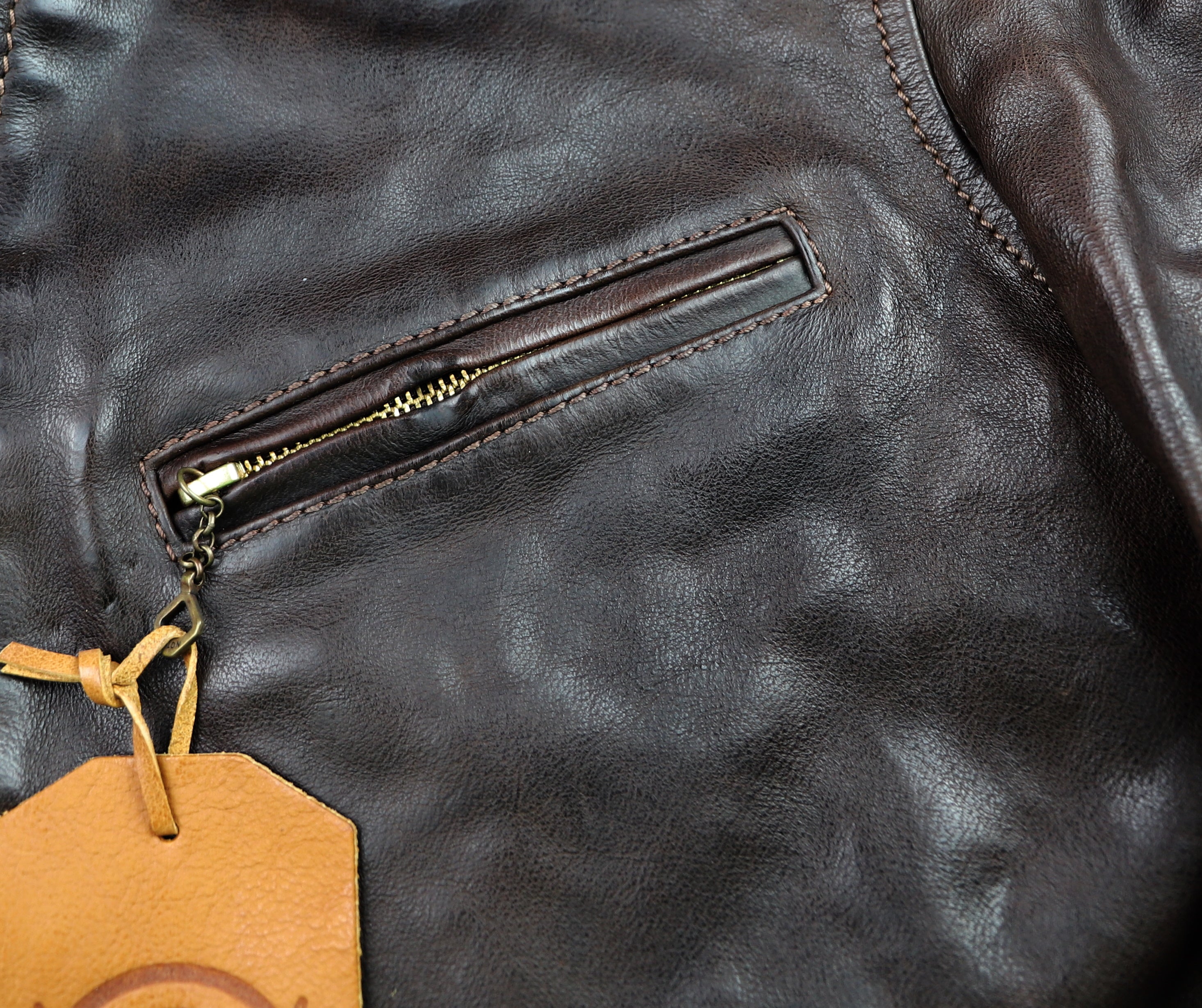 Thedi Memphis Half Belt, size Medium, Hand Dyed Cocoa Buffalo