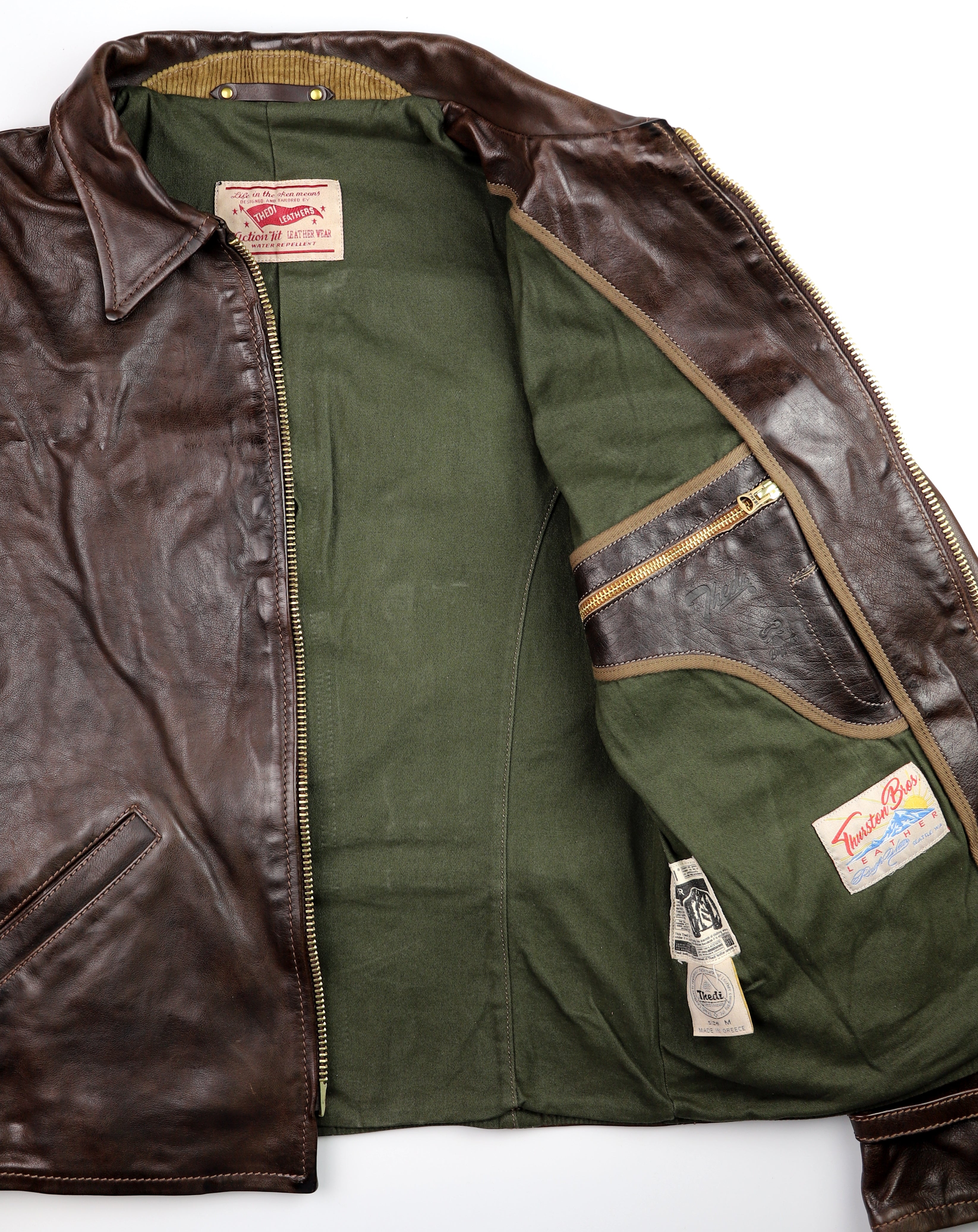 Thedi Memphis Half Belt, size Medium, Hand Dyed Cocoa Buffalo