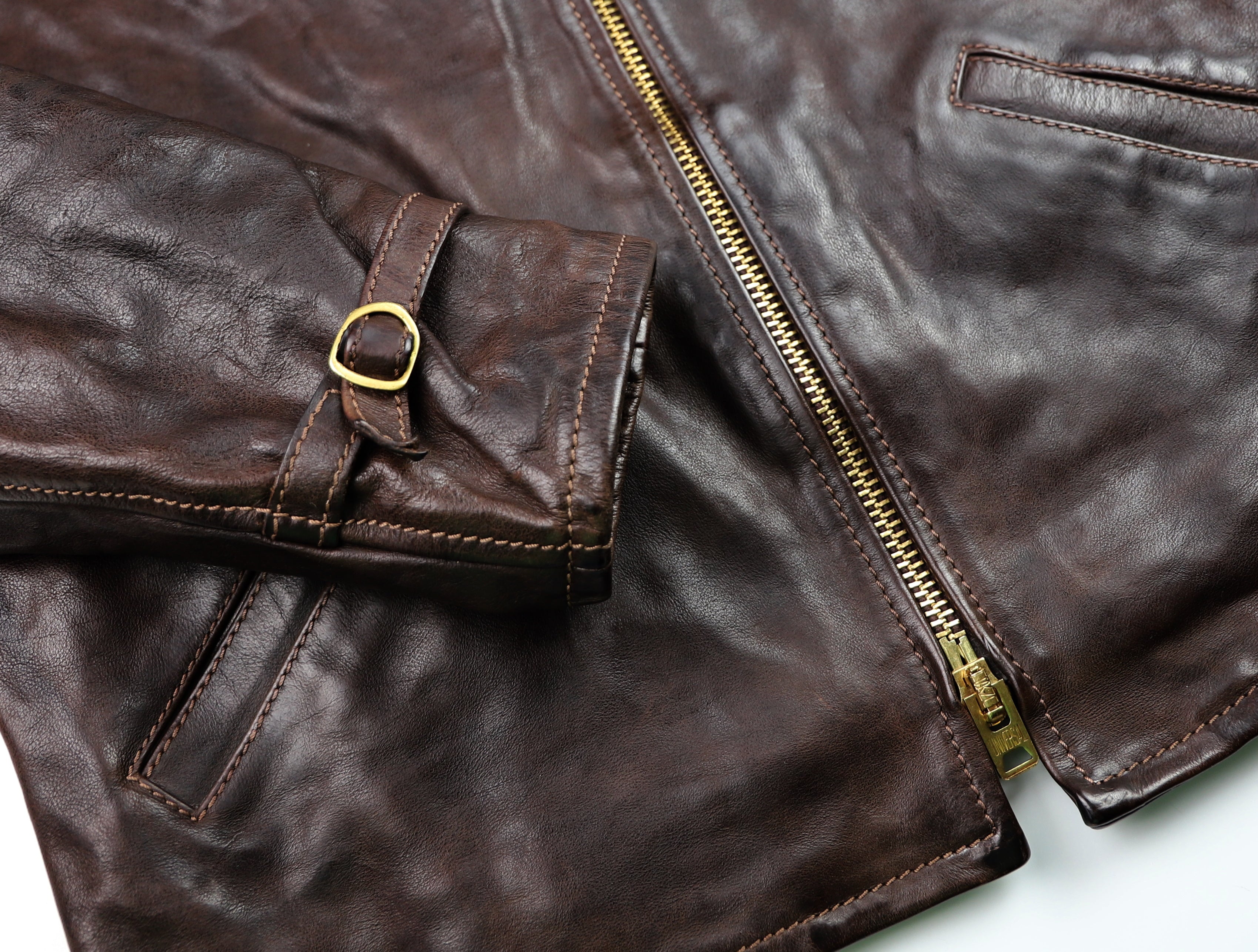 Thedi Memphis Half Belt, size Medium, Hand Dyed Cocoa Buffalo