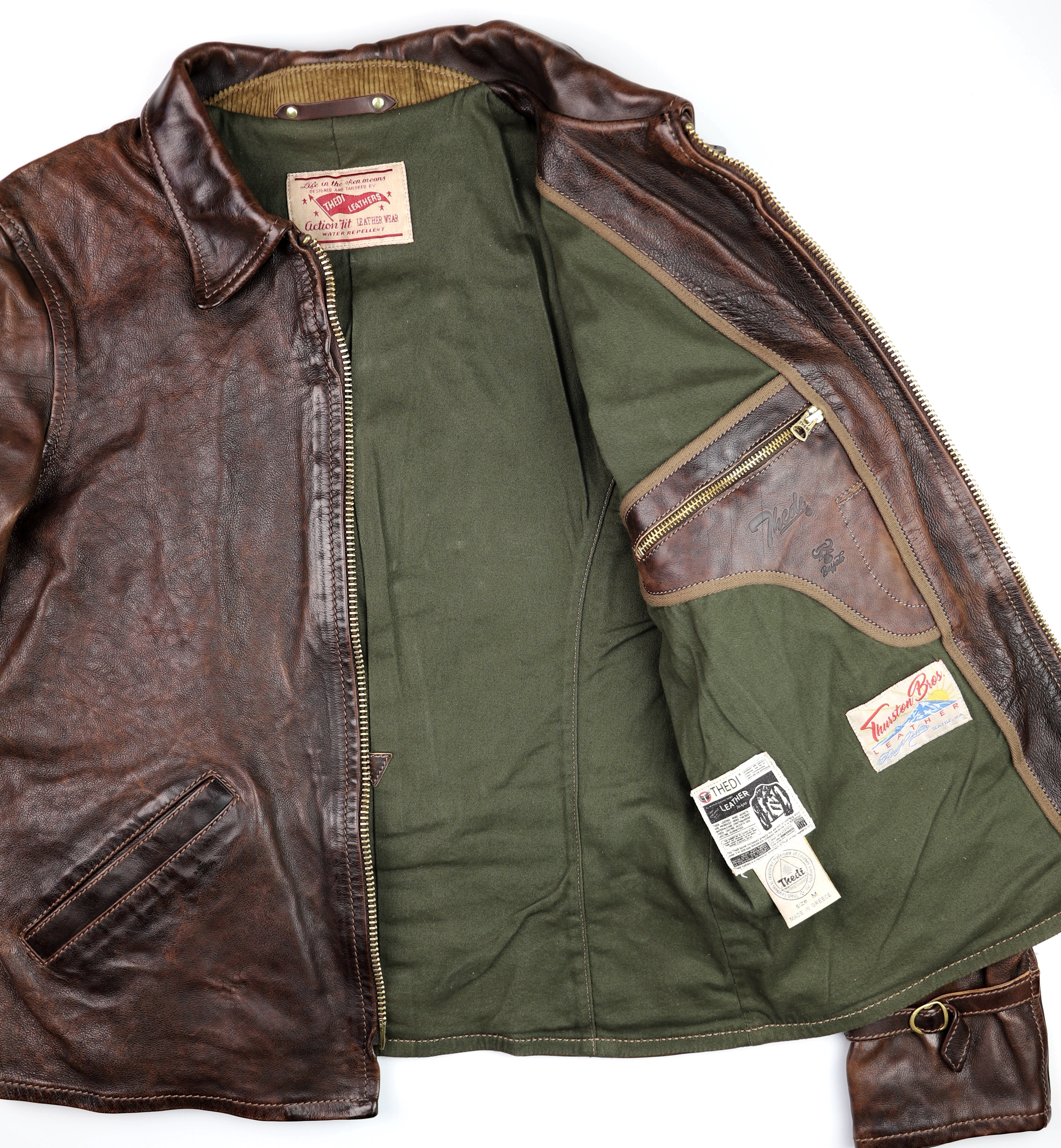 Thedi Memphis Half Belt, size Medium, Hand Dyed Cocoa Buffalo