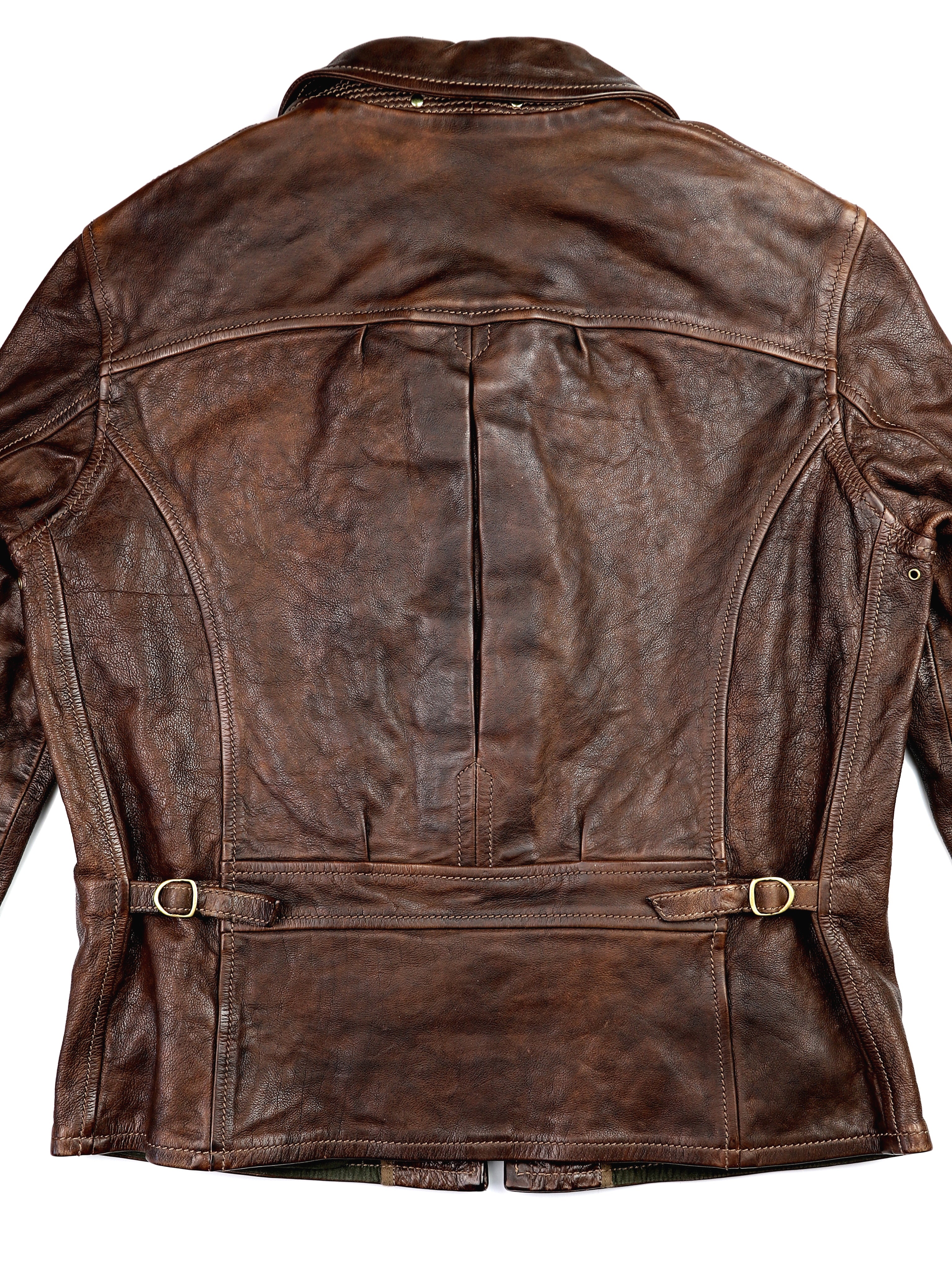 Thedi Memphis Half Belt, size Medium, Hand Dyed Cocoa Buffalo