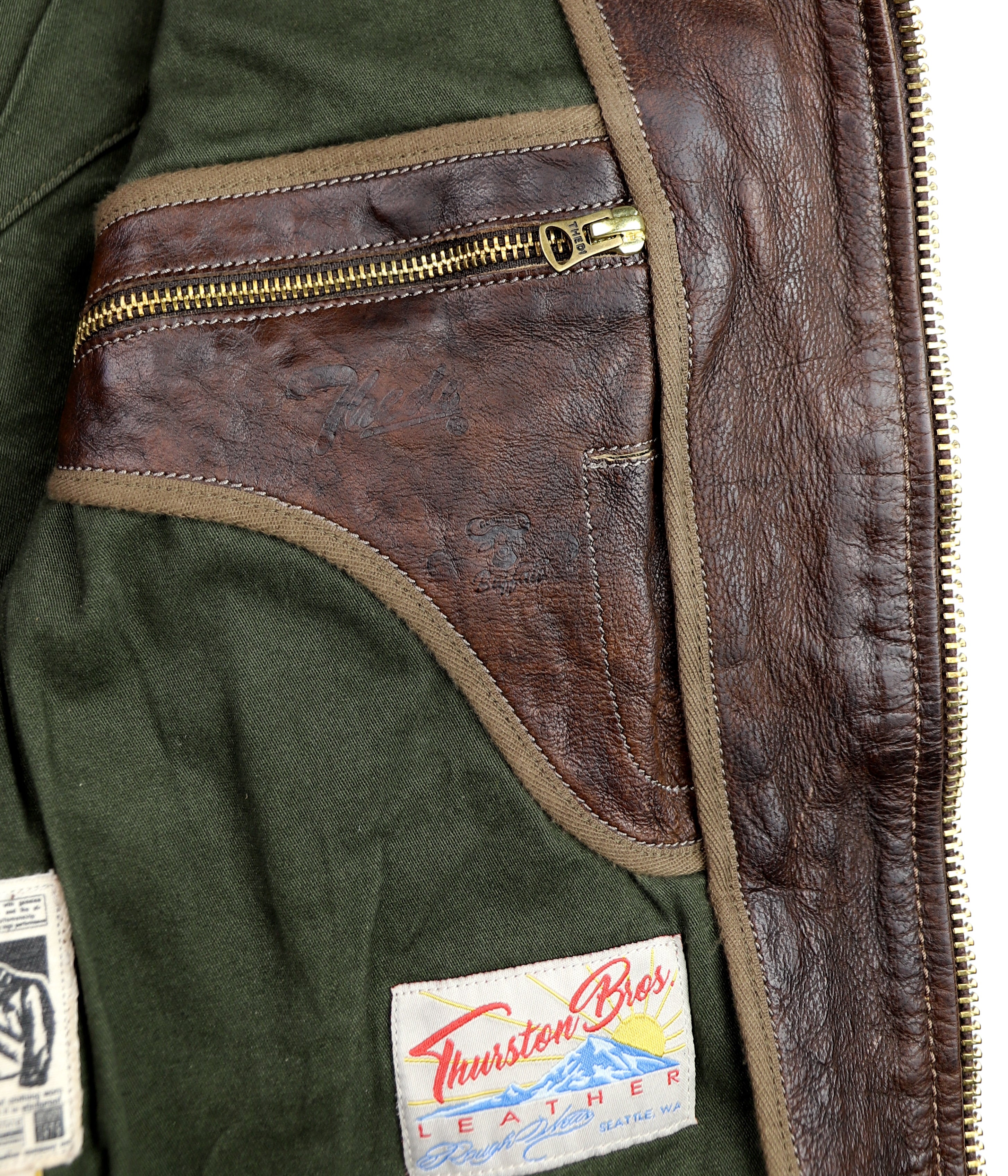 Thedi Memphis Half Belt, size Medium, Hand Dyed Cocoa Buffalo