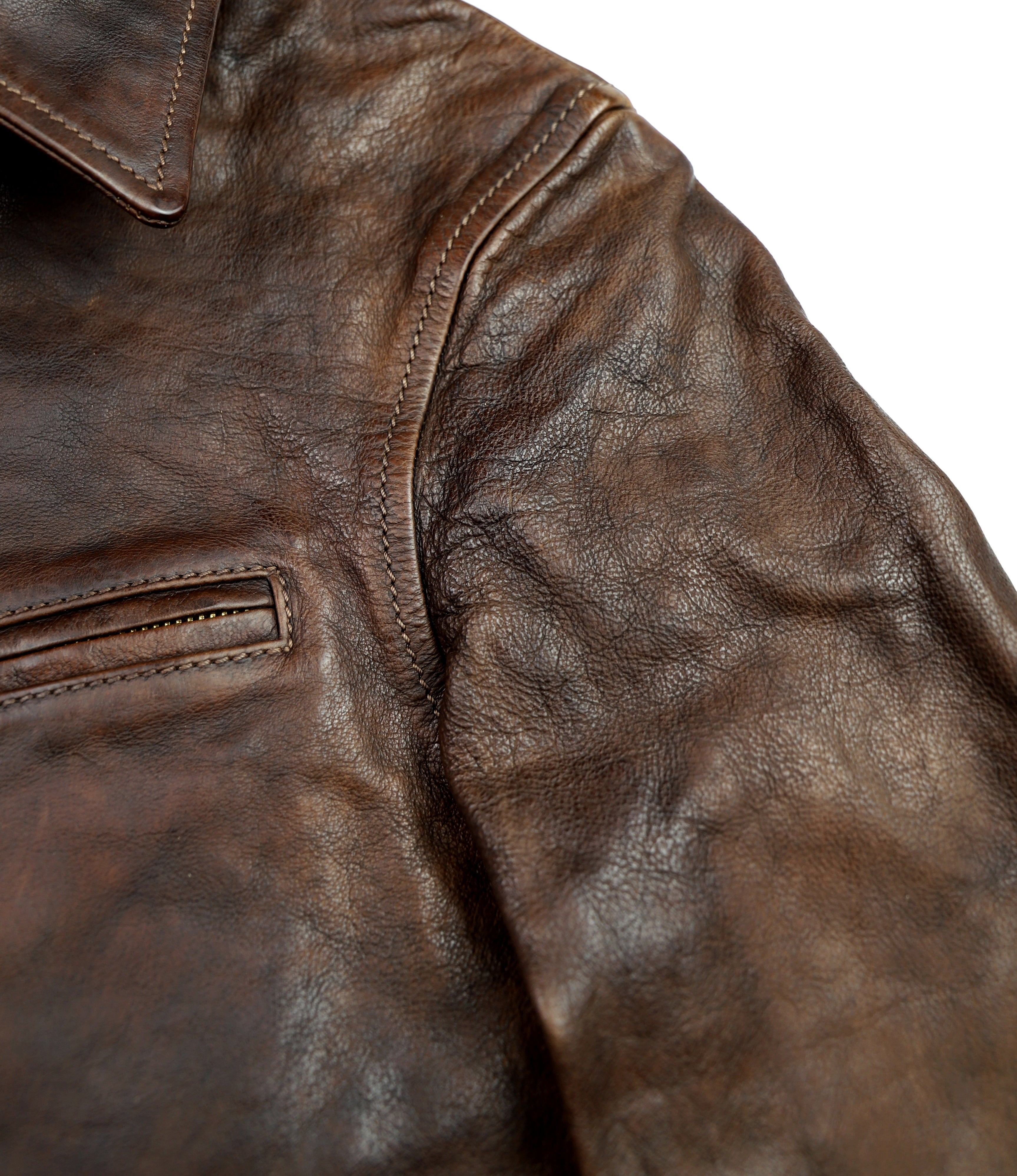 Thedi Memphis Half Belt, size Medium, Hand Dyed Cocoa Buffalo