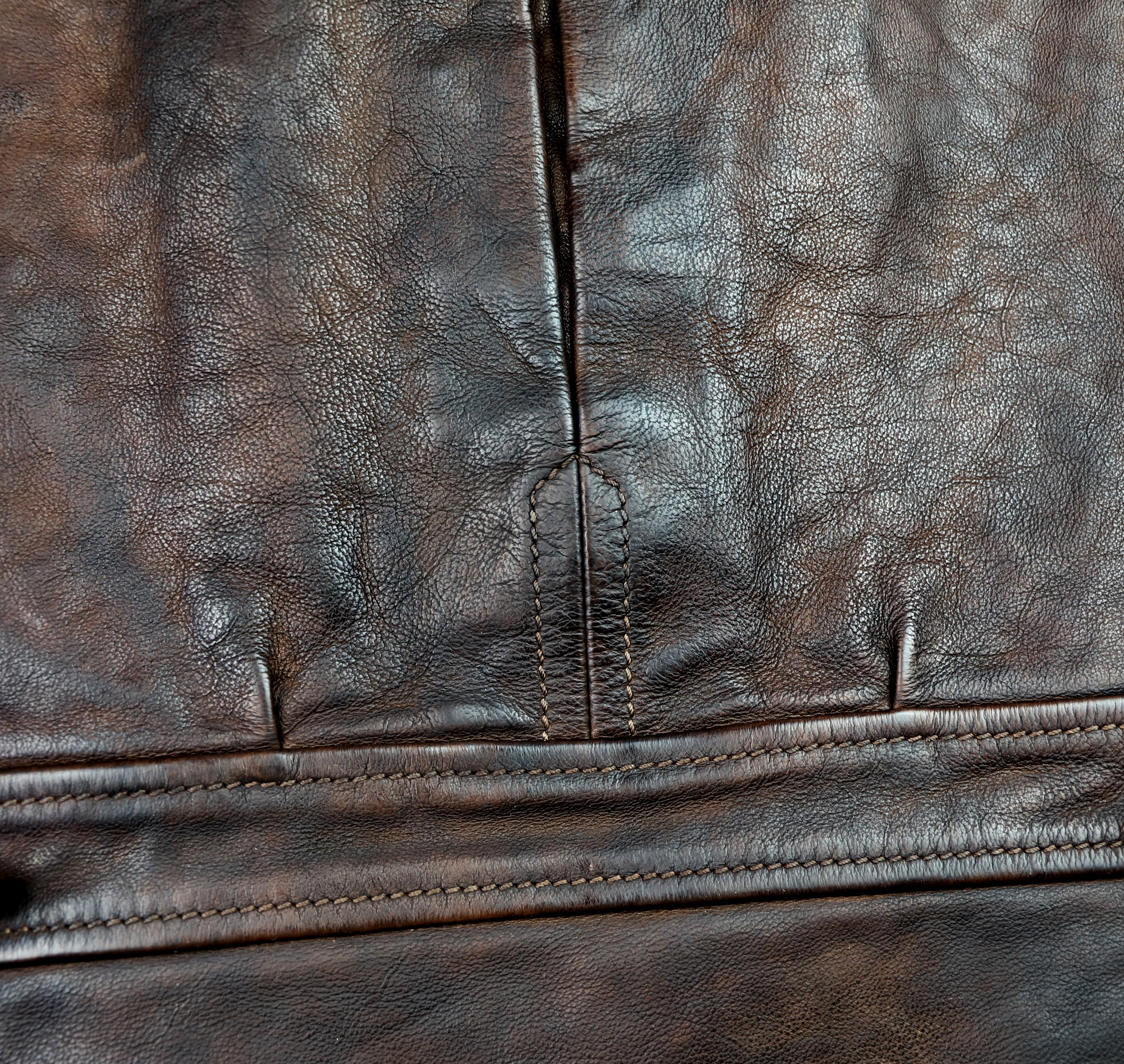 Thedi Memphis Half Belt, size XL, Hand Dyed Cocoa Buffalo