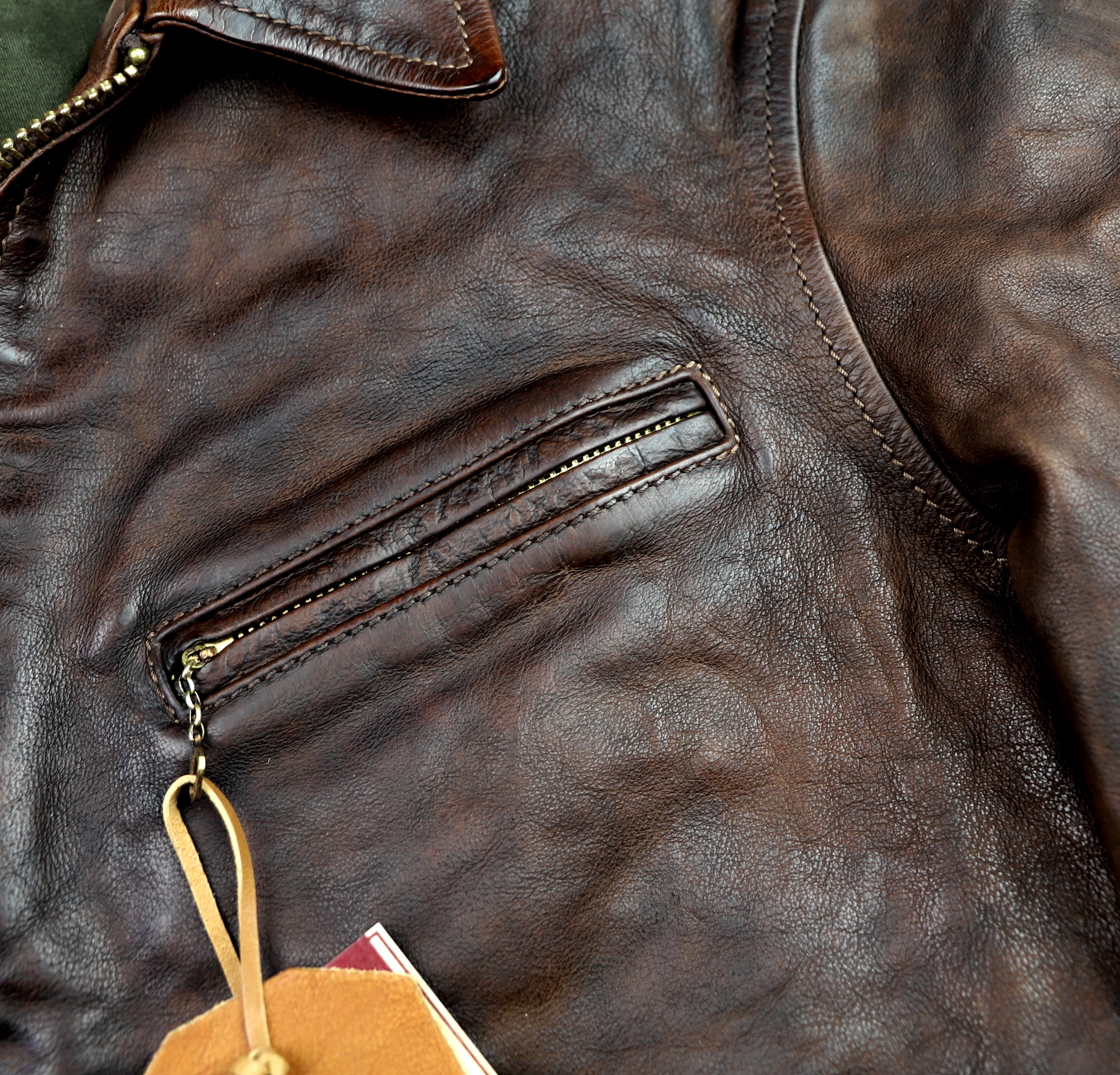 Thedi Memphis Half Belt, size XL, Hand Dyed Cocoa Buffalo