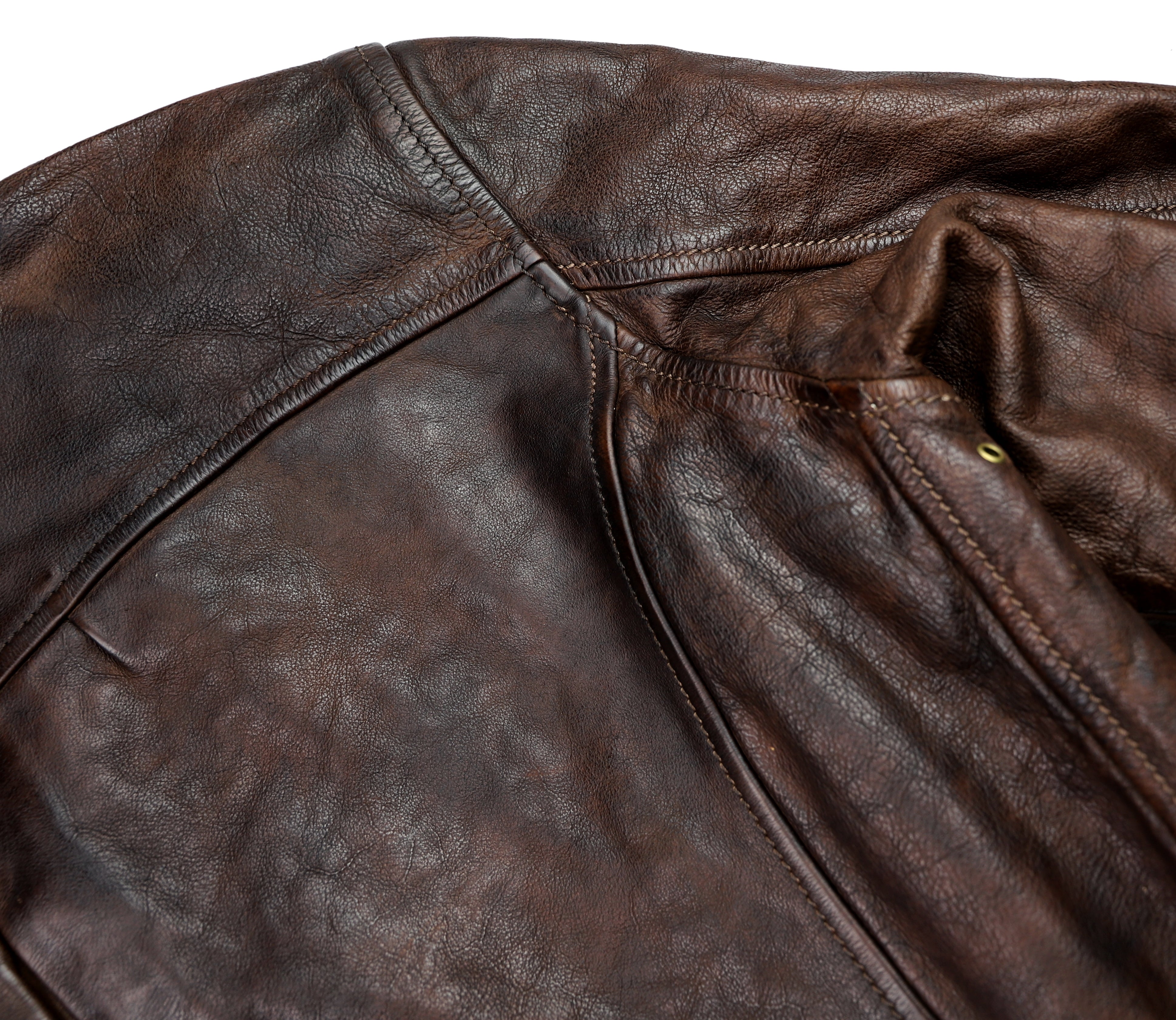 Thedi Memphis Half Belt, size XL, Hand Dyed Cocoa Buffalo