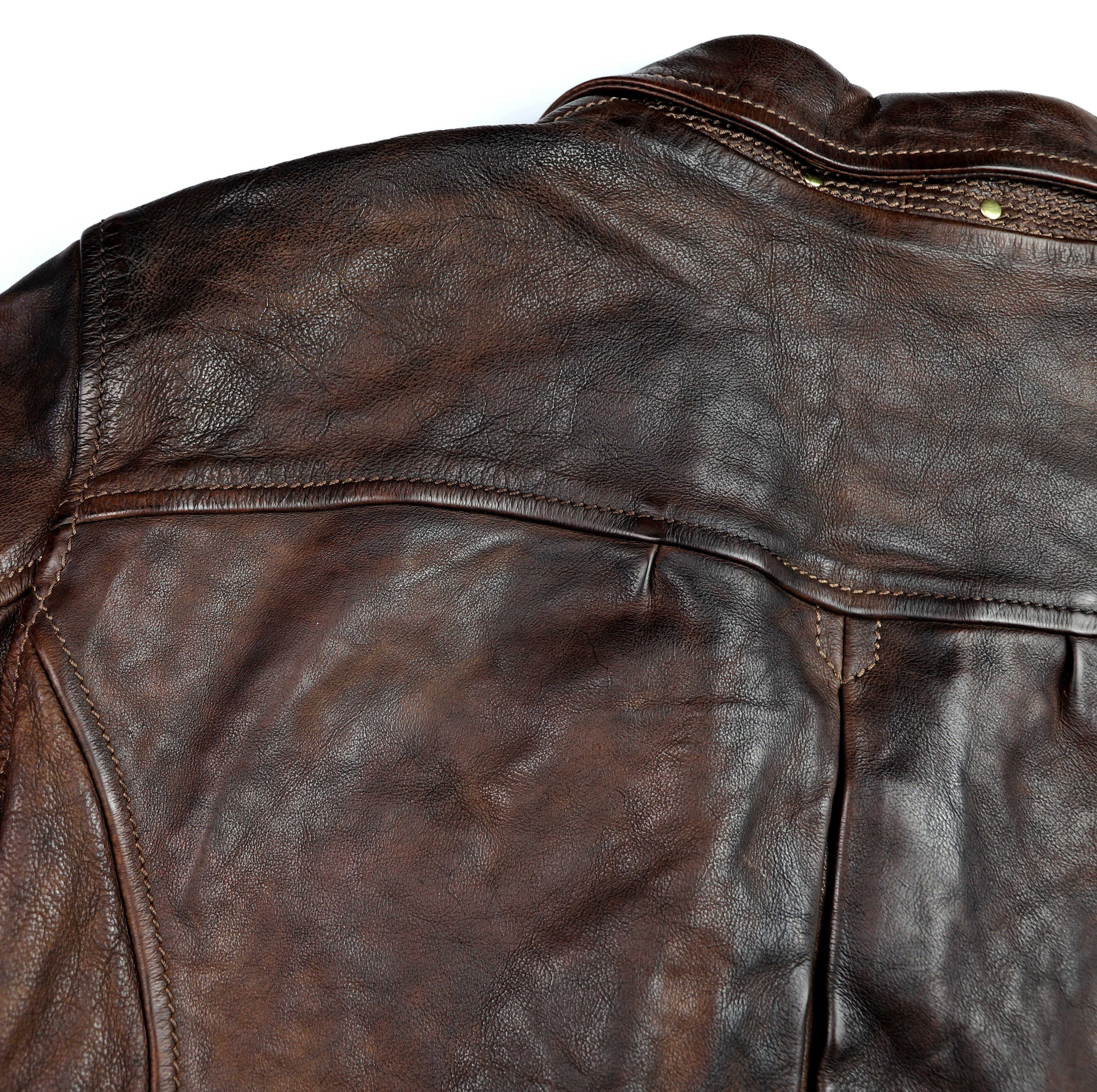 Thedi Memphis Half Belt, size XL, Hand Dyed Cocoa Buffalo