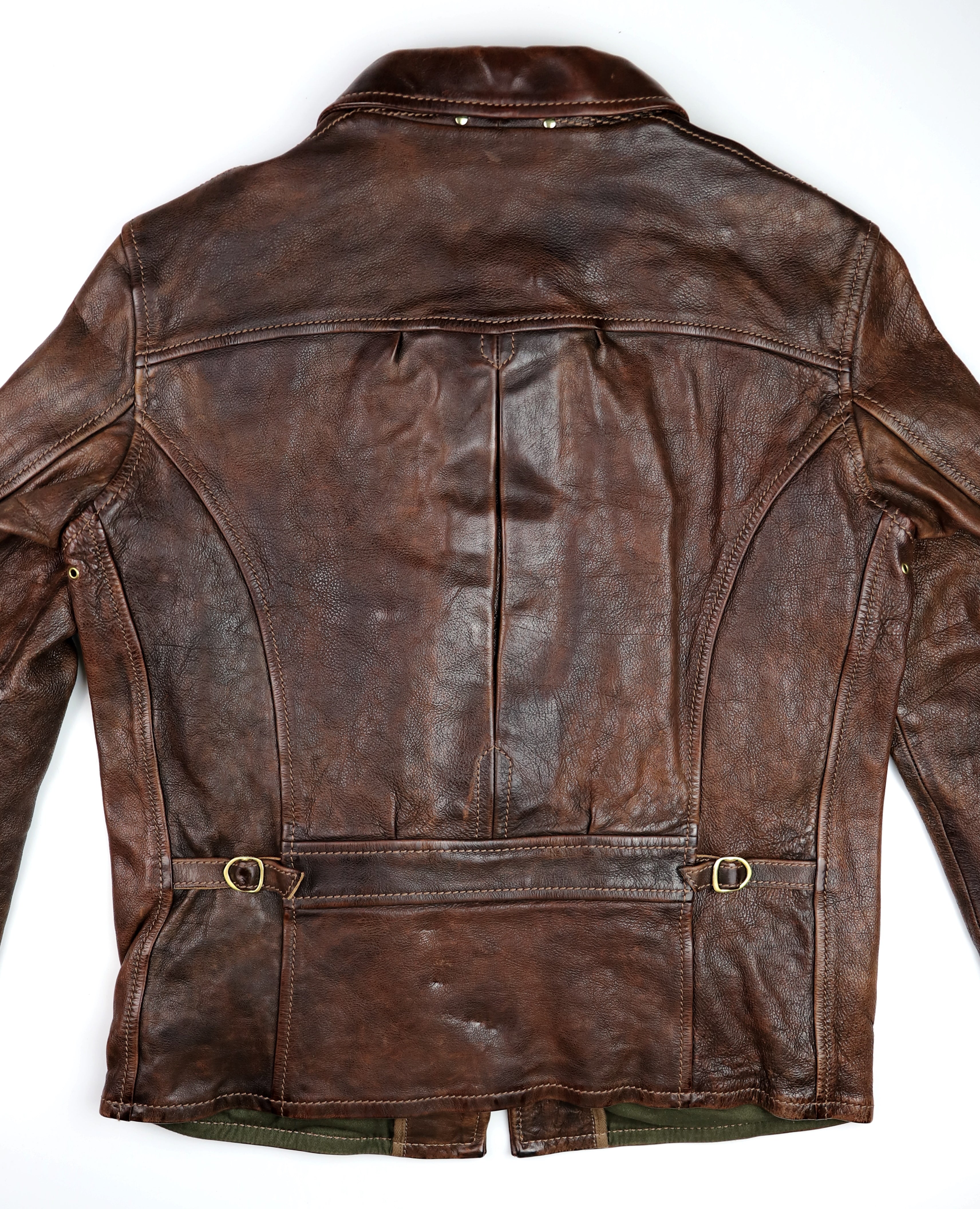 Thedi Memphis Half Belt, size Small, Hand Dyed Cocoa Buffalo