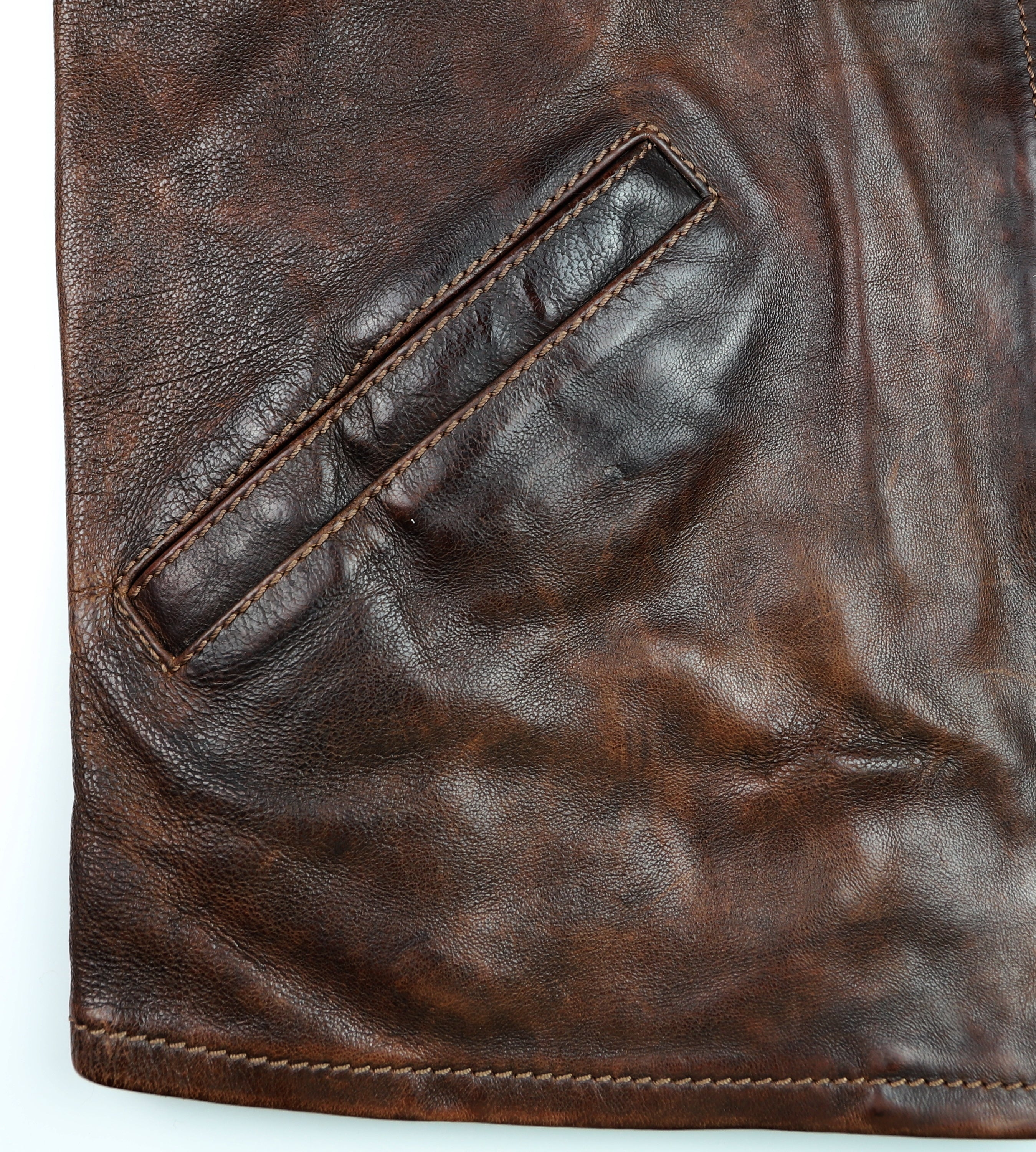 Thedi Memphis Half Belt, size Small, Hand Dyed Cocoa Buffalo