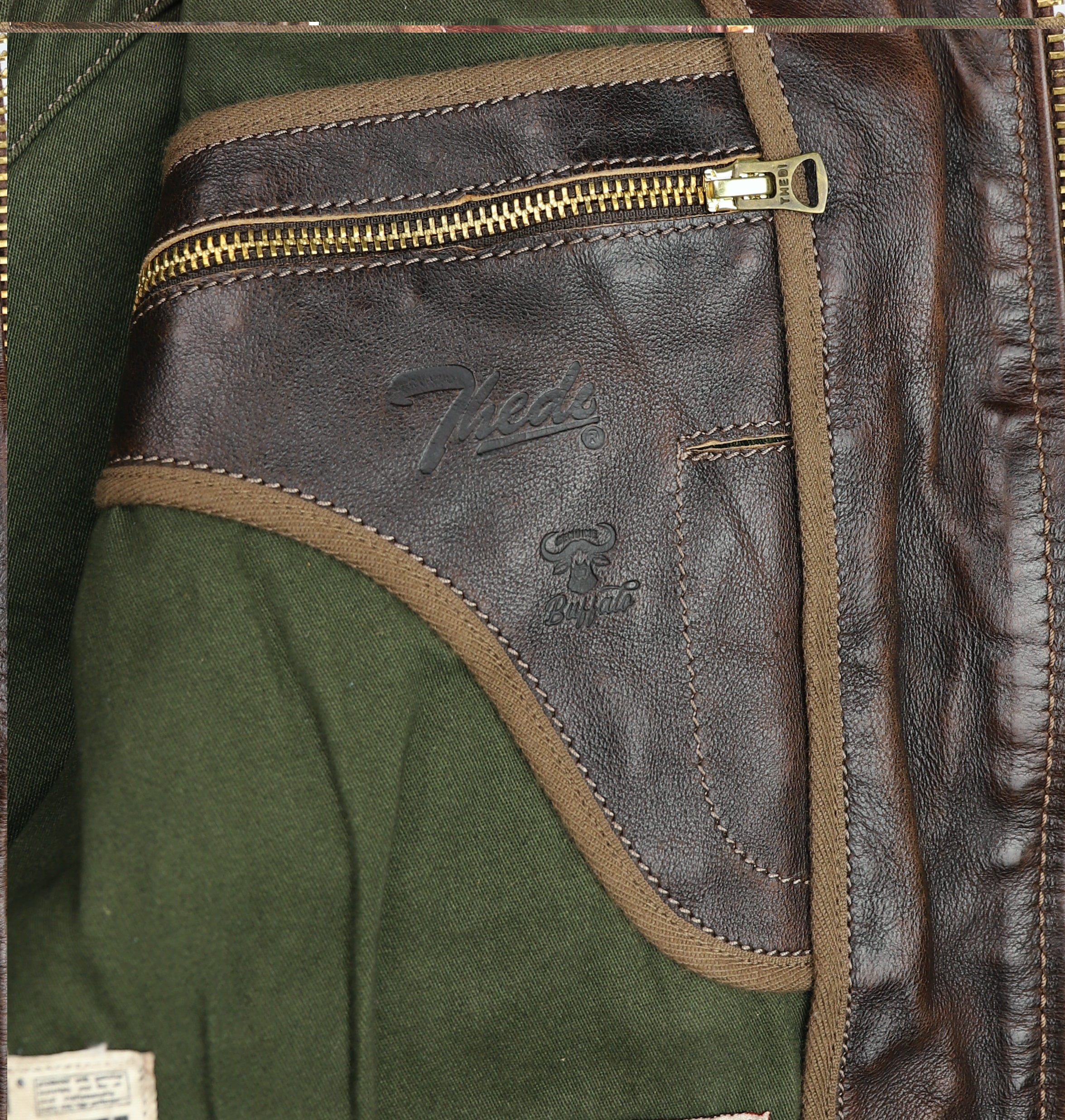 Thedi Memphis Half Belt, size Small, Hand Dyed Cocoa Buffalo