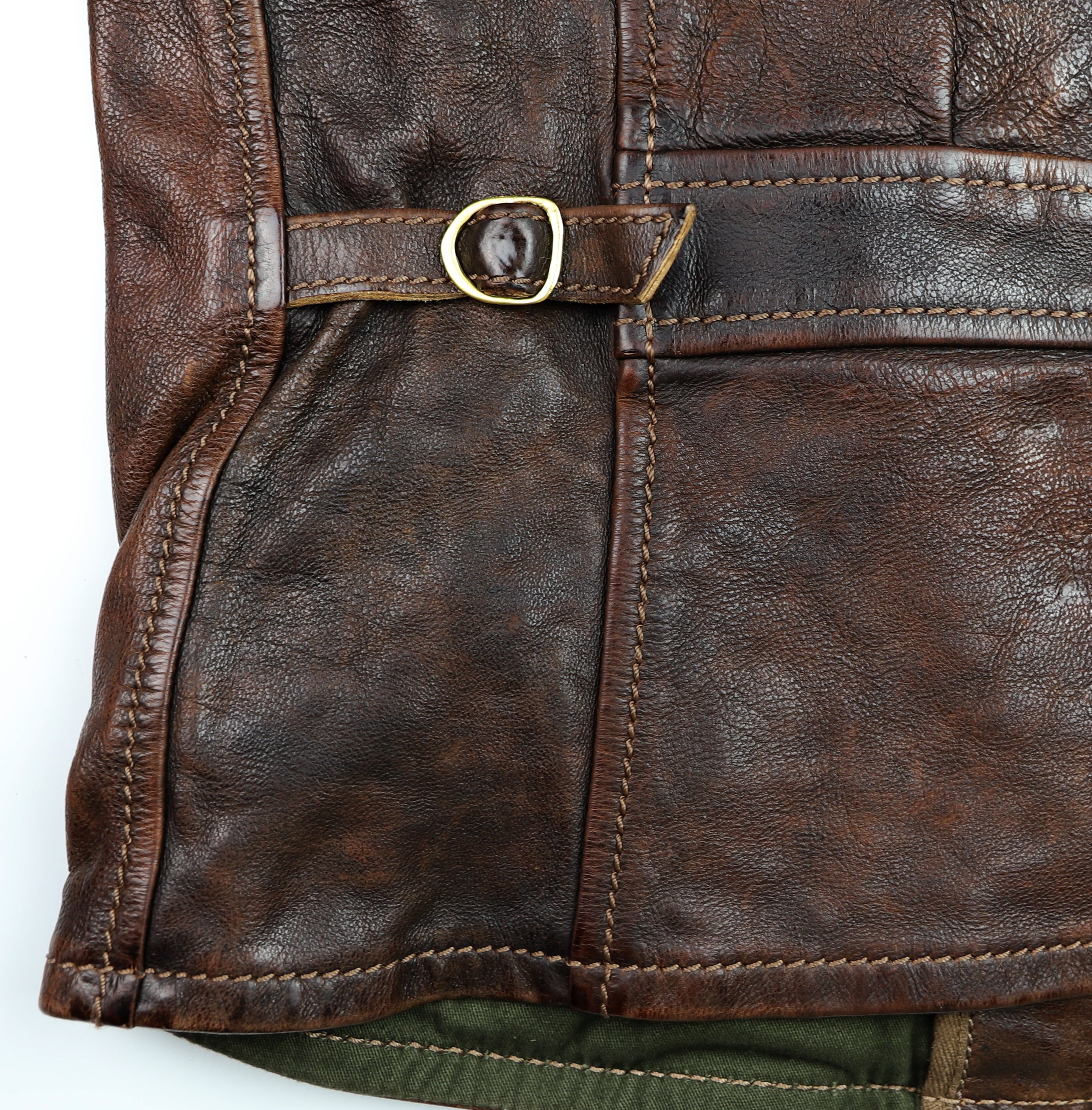 Thedi Memphis Half Belt, size Small, Hand Dyed Cocoa Buffalo