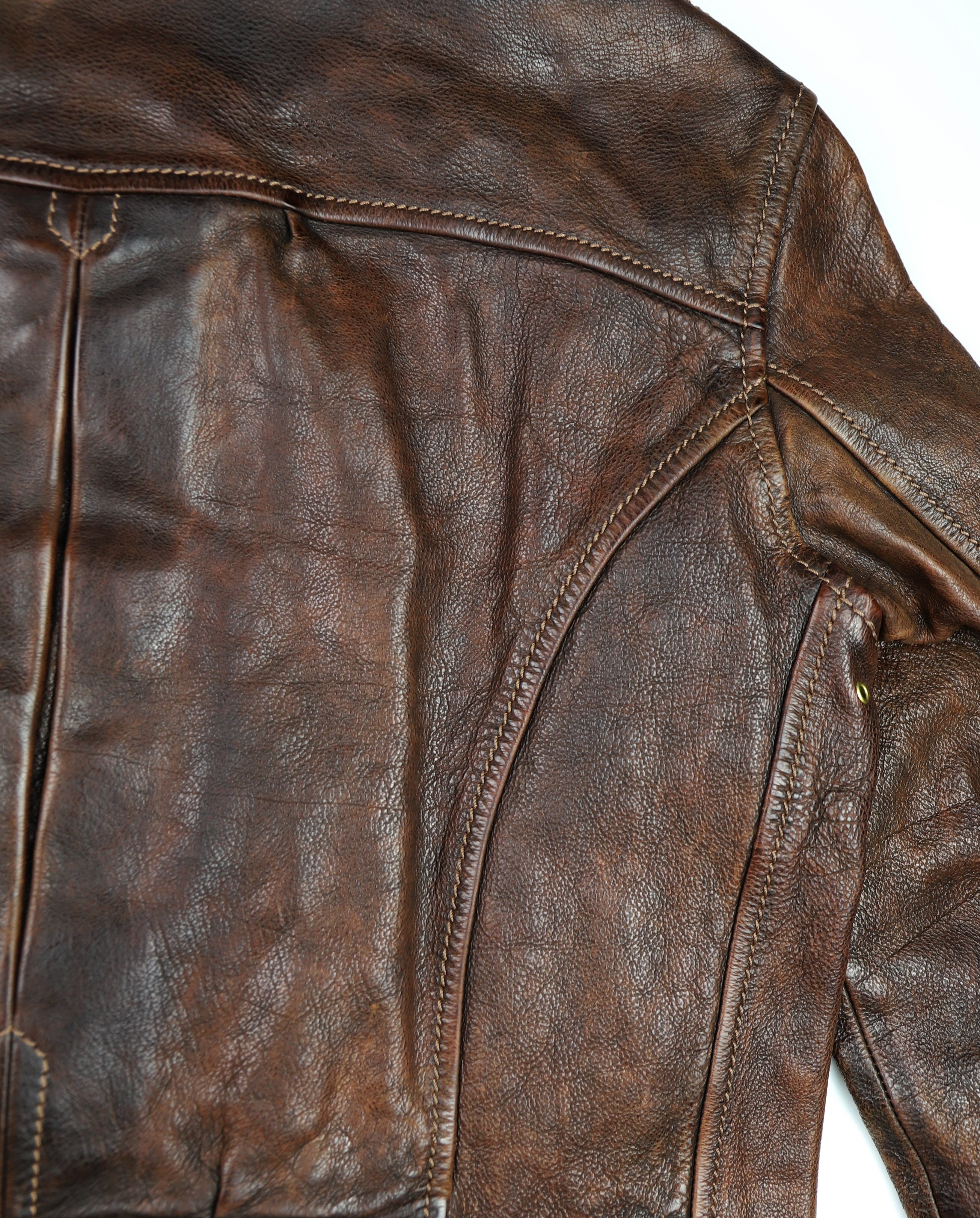 Thedi Memphis Half Belt, size Small, Hand Dyed Cocoa Buffalo