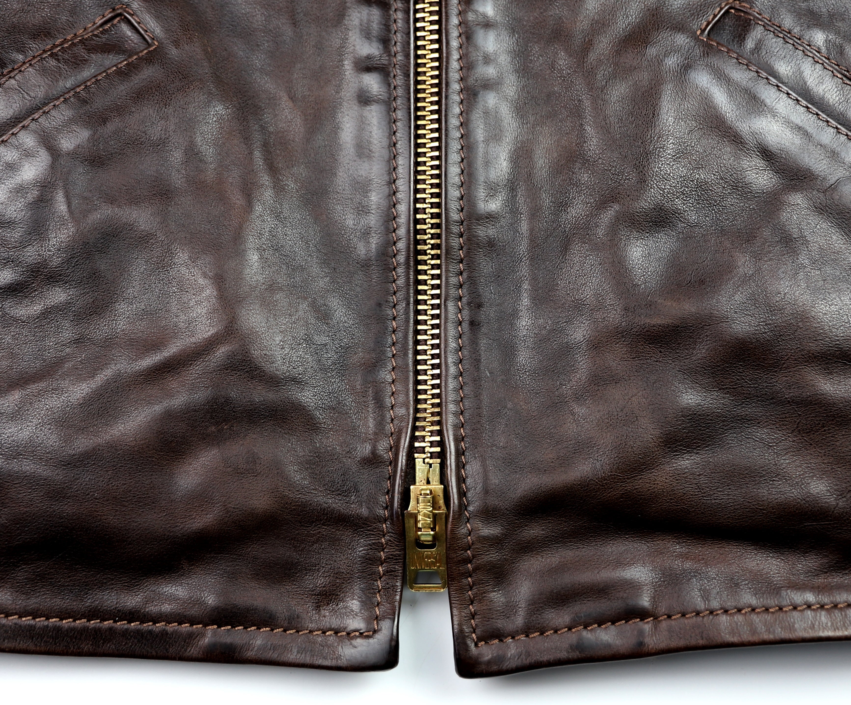 Thedi Memphis Half Belt, size XL, Hand Dyed Cocoa Buffalo