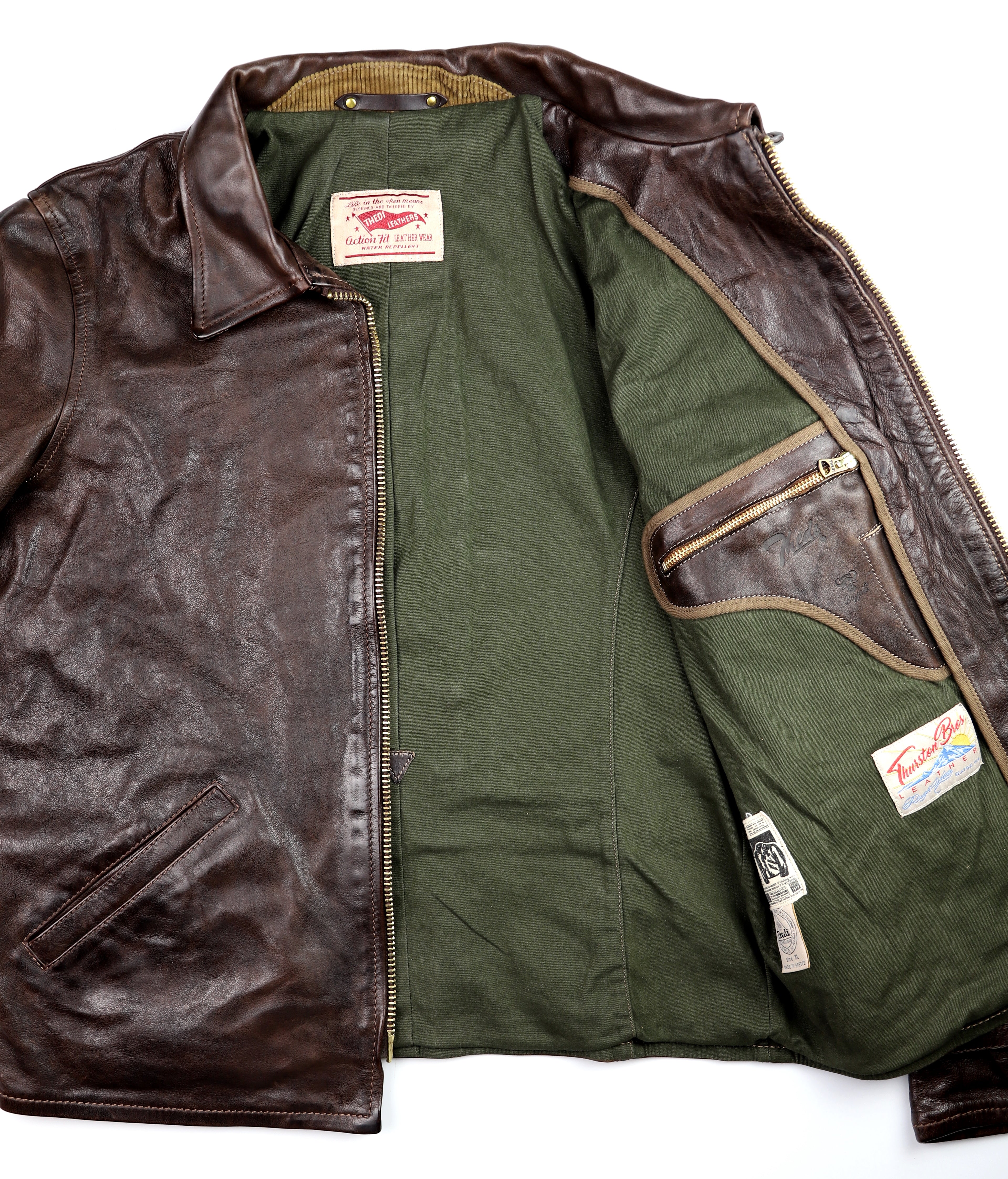 Thedi Memphis Half Belt, size XL, Hand Dyed Cocoa Buffalo