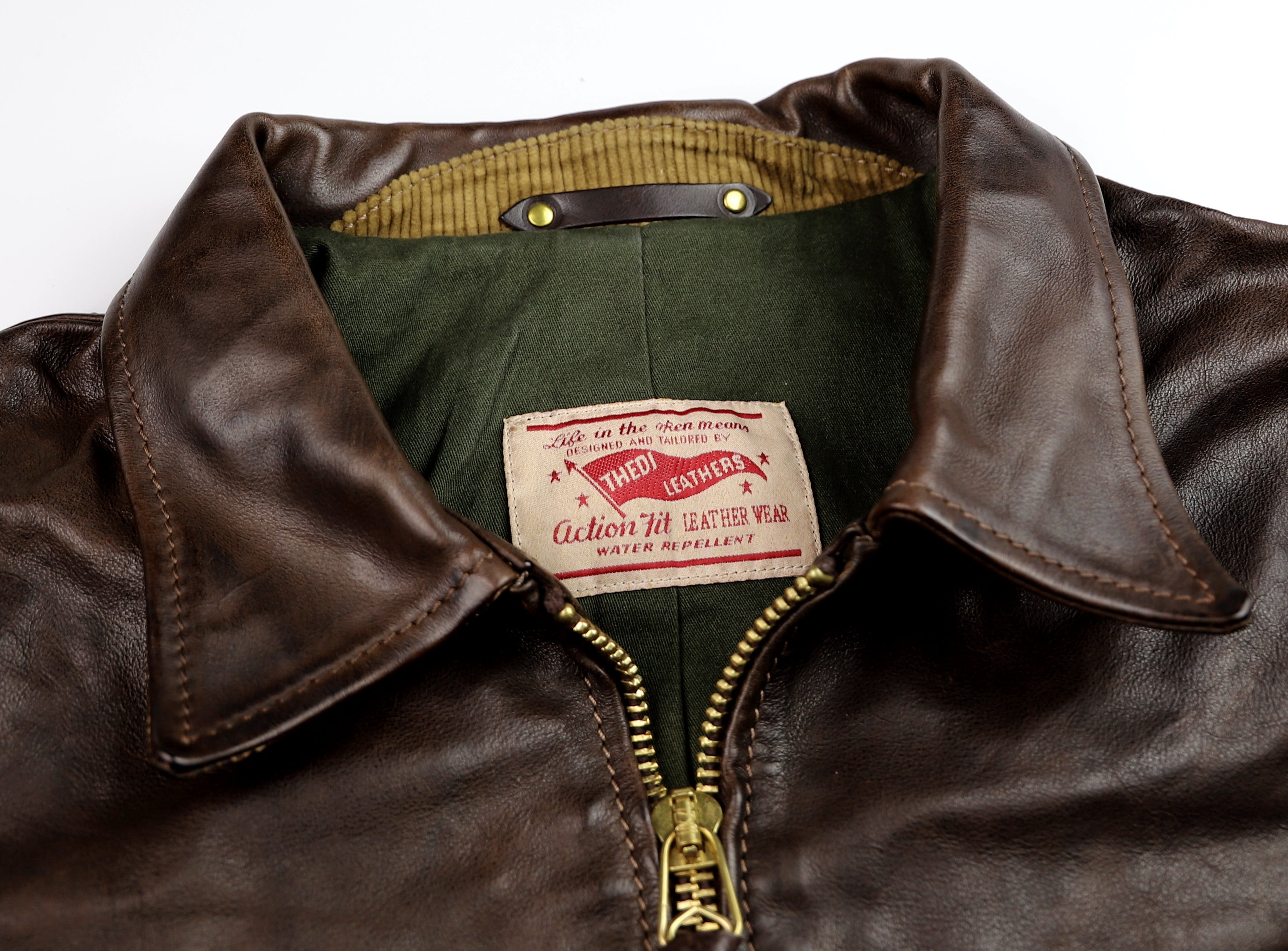 Thedi Memphis Half Belt, size XL, Hand Dyed Cocoa Buffalo