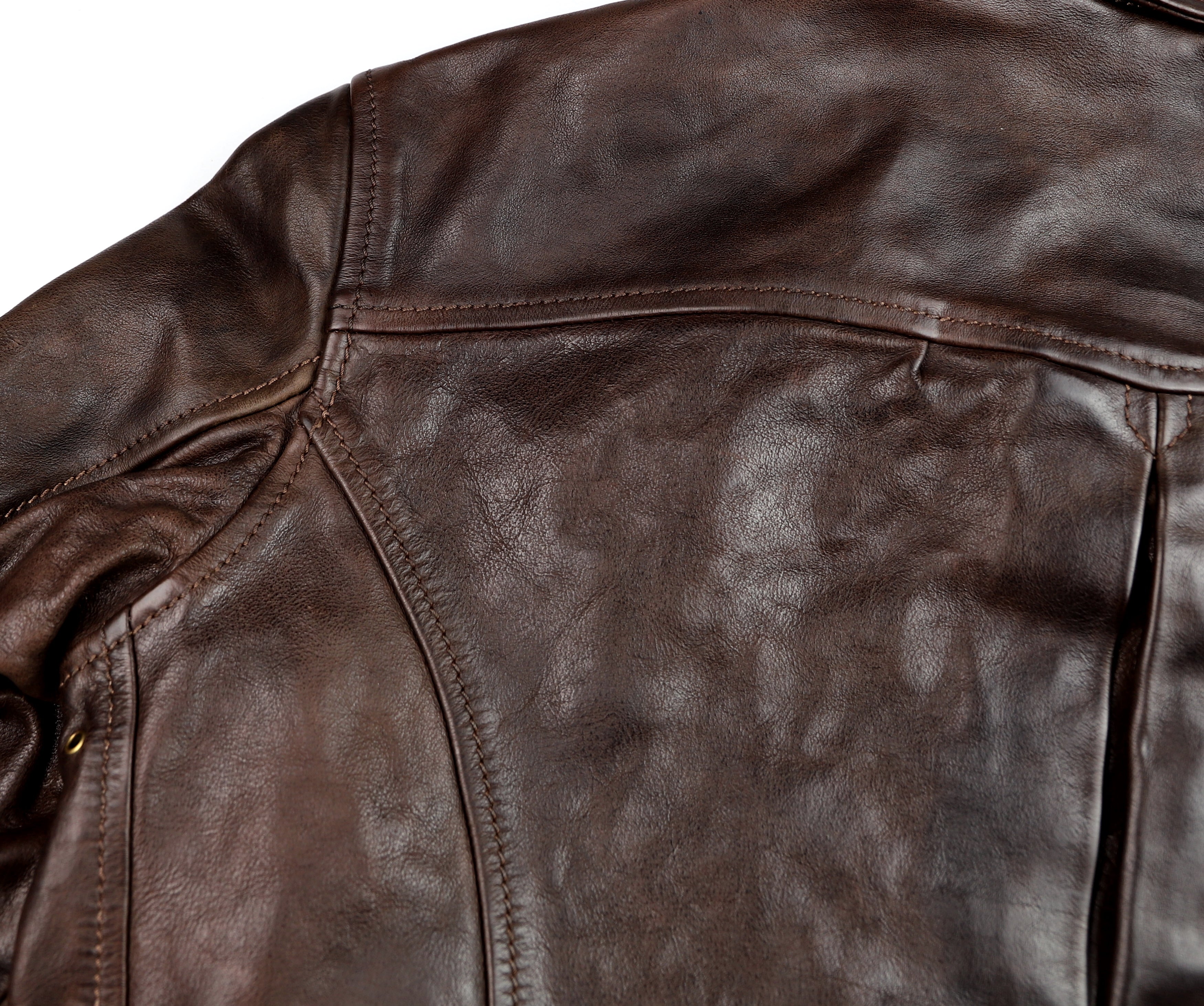 Thedi Memphis Half Belt, size XL, Hand Dyed Cocoa Buffalo