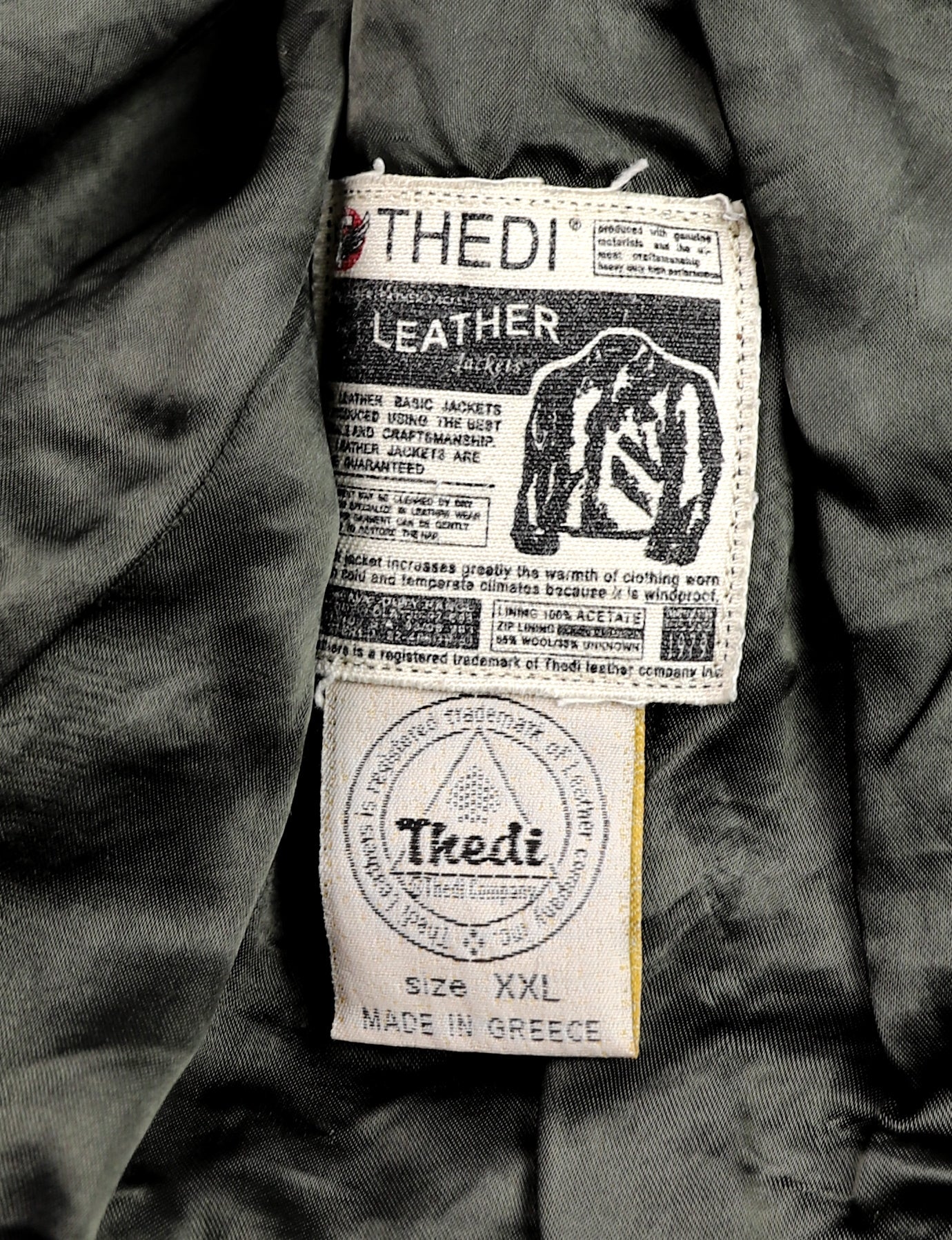 Thedi Niko Button-Up Jacket, size XXL, Green Goat Suede and Cowhide