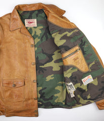 Thedi Niko Button-Up Jacket, size Large, Cuoio Buffalo